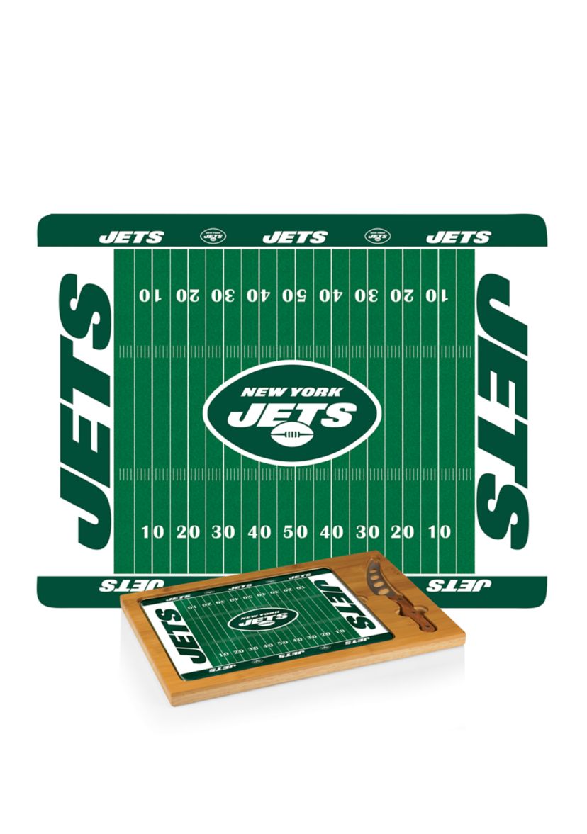 NFL New York Jets Icon Glass Top Cutting Board & Knife Set