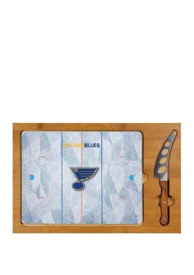 Picnic Time NHL St. Louis Blues Icon Glass Top Cutting Board & Knife Set