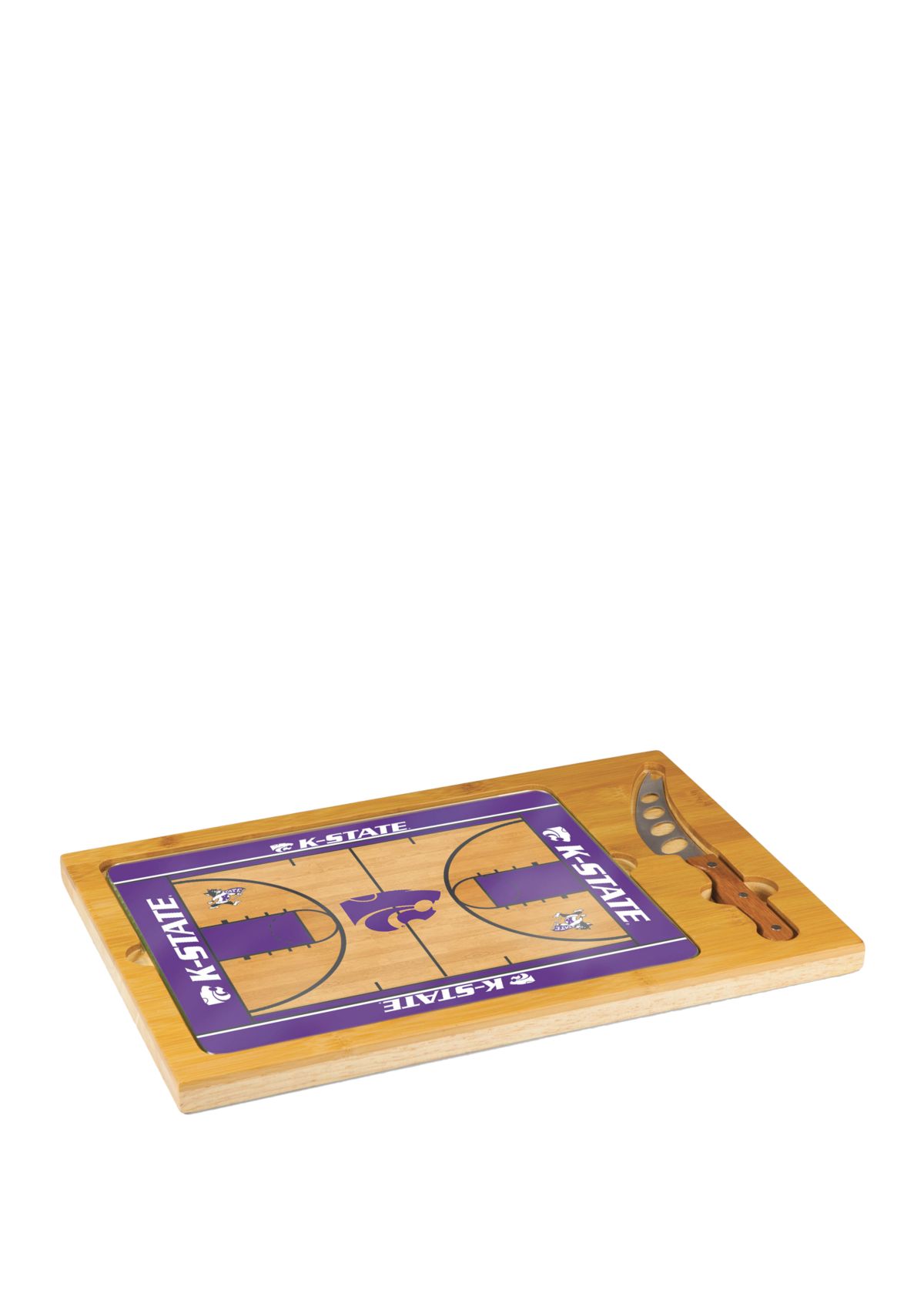 NCAA Kansas State Wildcats Icon Glass Top Cutting Board & Knife Set