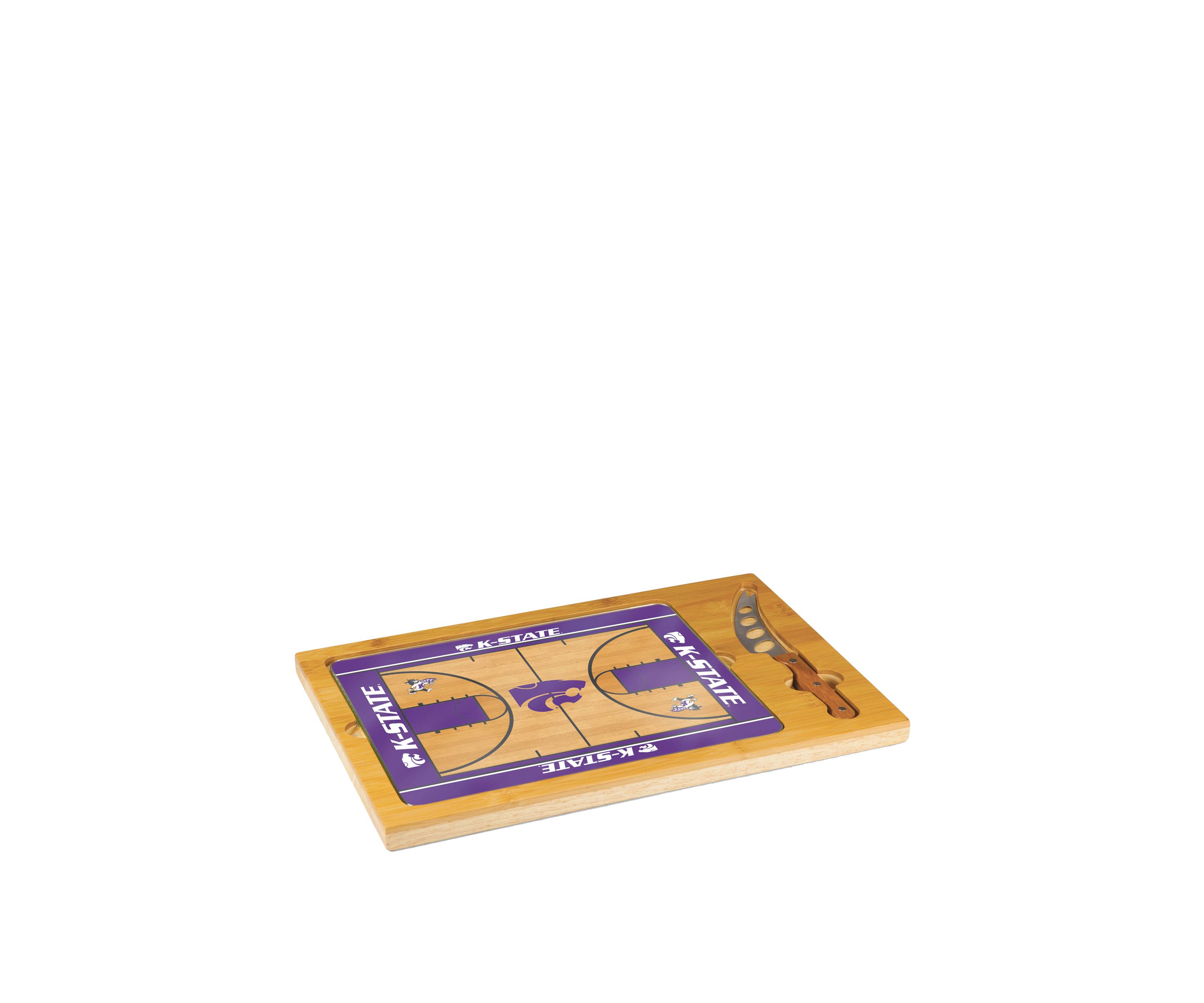 NCAA Kansas State Wildcats Icon Glass Top Cutting Board & Knife Set