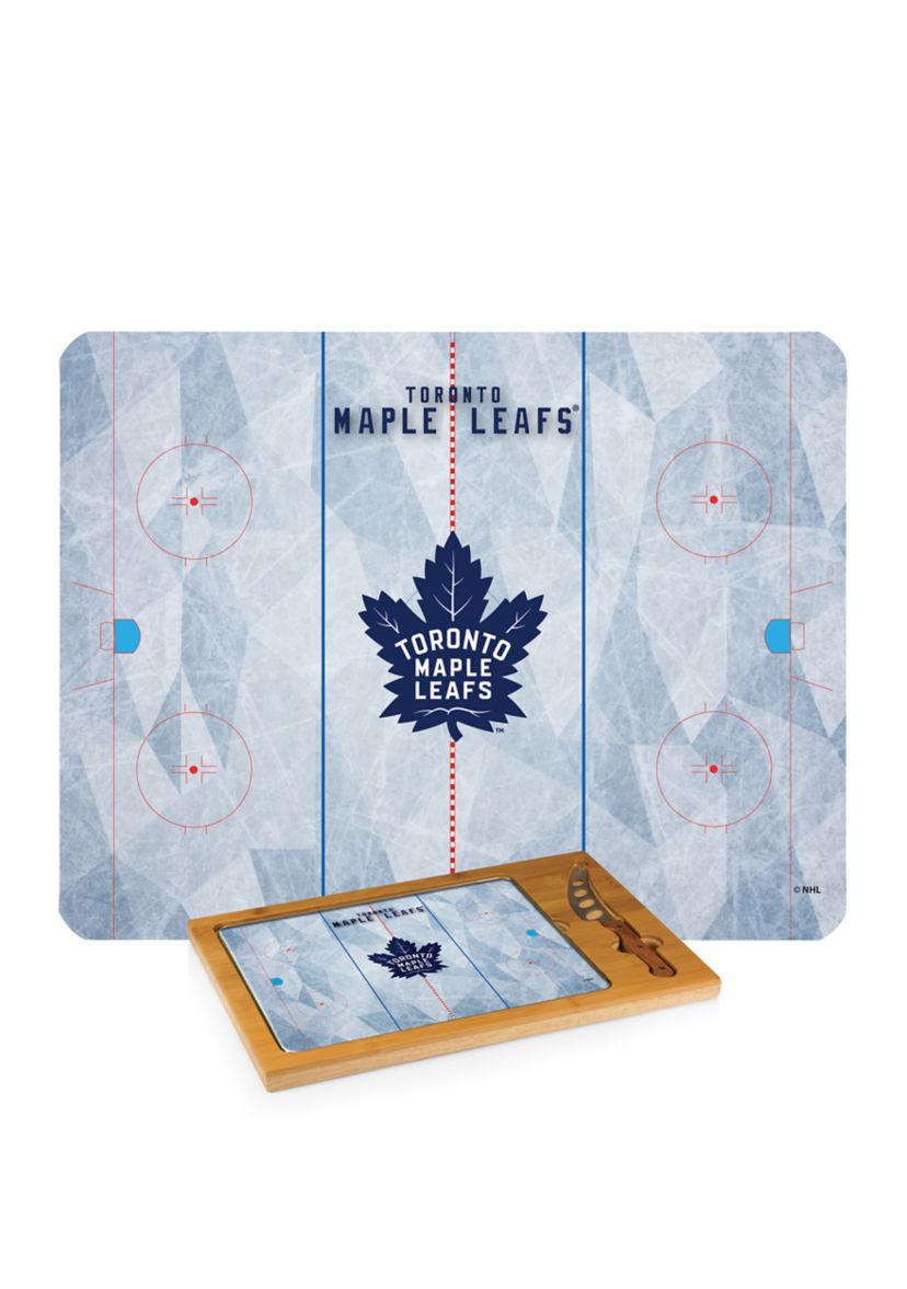 NHL Toronto Maple Leafs Icon Glass Top Cutting Board & Knife Set