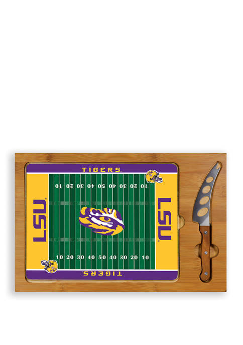 NCAA LSU Tigers Icon Glass Top Cutting Board & Knife Set