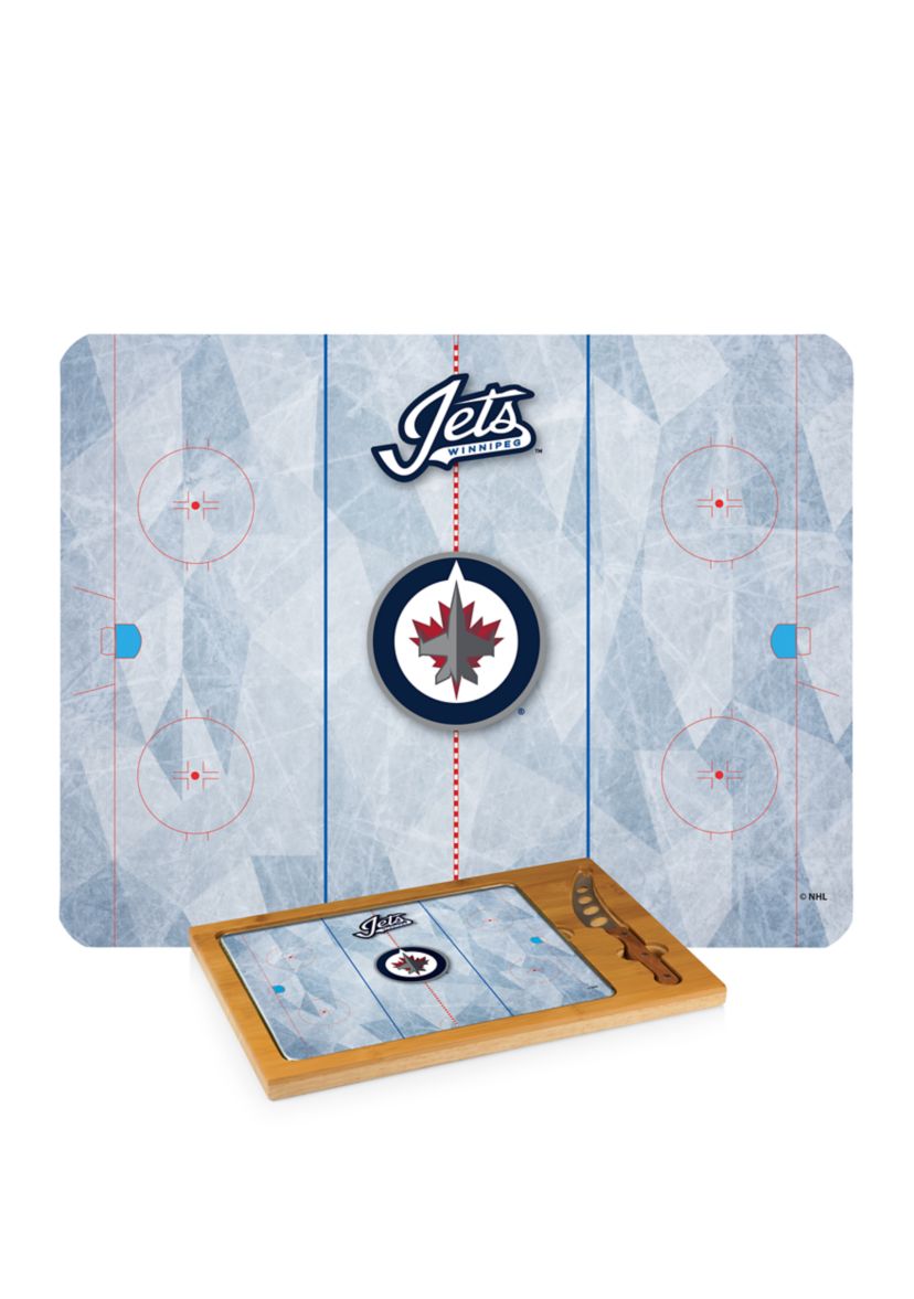 NHL Winnipeg Jets Icon Glass Top Cutting Board & Knife Set