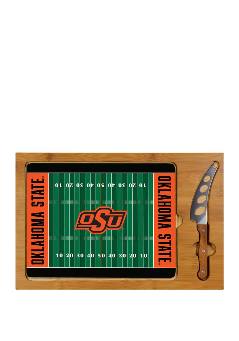 NCAA Oklahoma State Cowboys Icon Glass Top Cutting Board & Knife Set