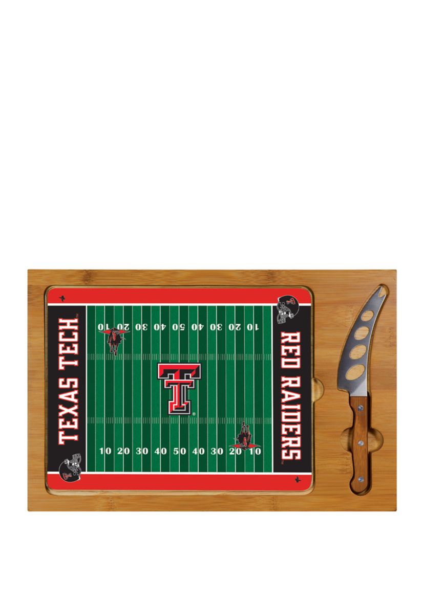 NCAA Texas Tech Red Raiders Icon Glass Top Cutting Board & Knife Set