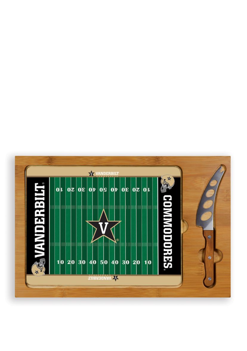 NCAA Vanderbilt Commodores Icon Glass Top Cutting Board & Knife Set