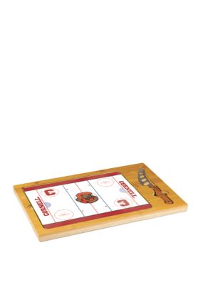 Toscana NCAA Cornell Big Red Icon Glass Top Cutting Board & Knife Set