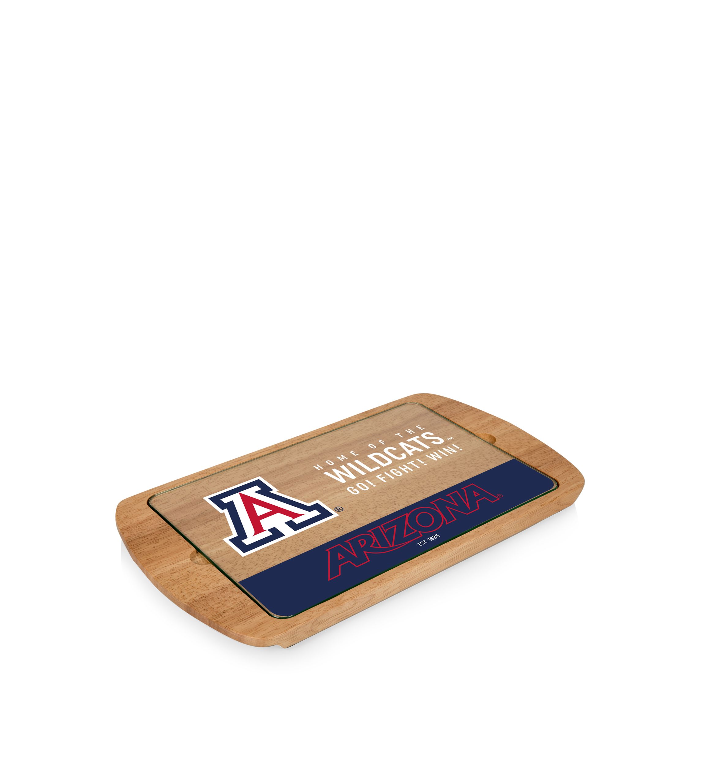 NCAA Arizona Wildcats Billboard Glass Top Serving Tray