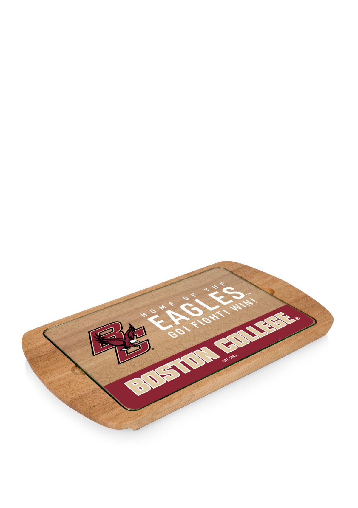 NCAA Boston College Eagles Billboard Glass Top Serving Tray