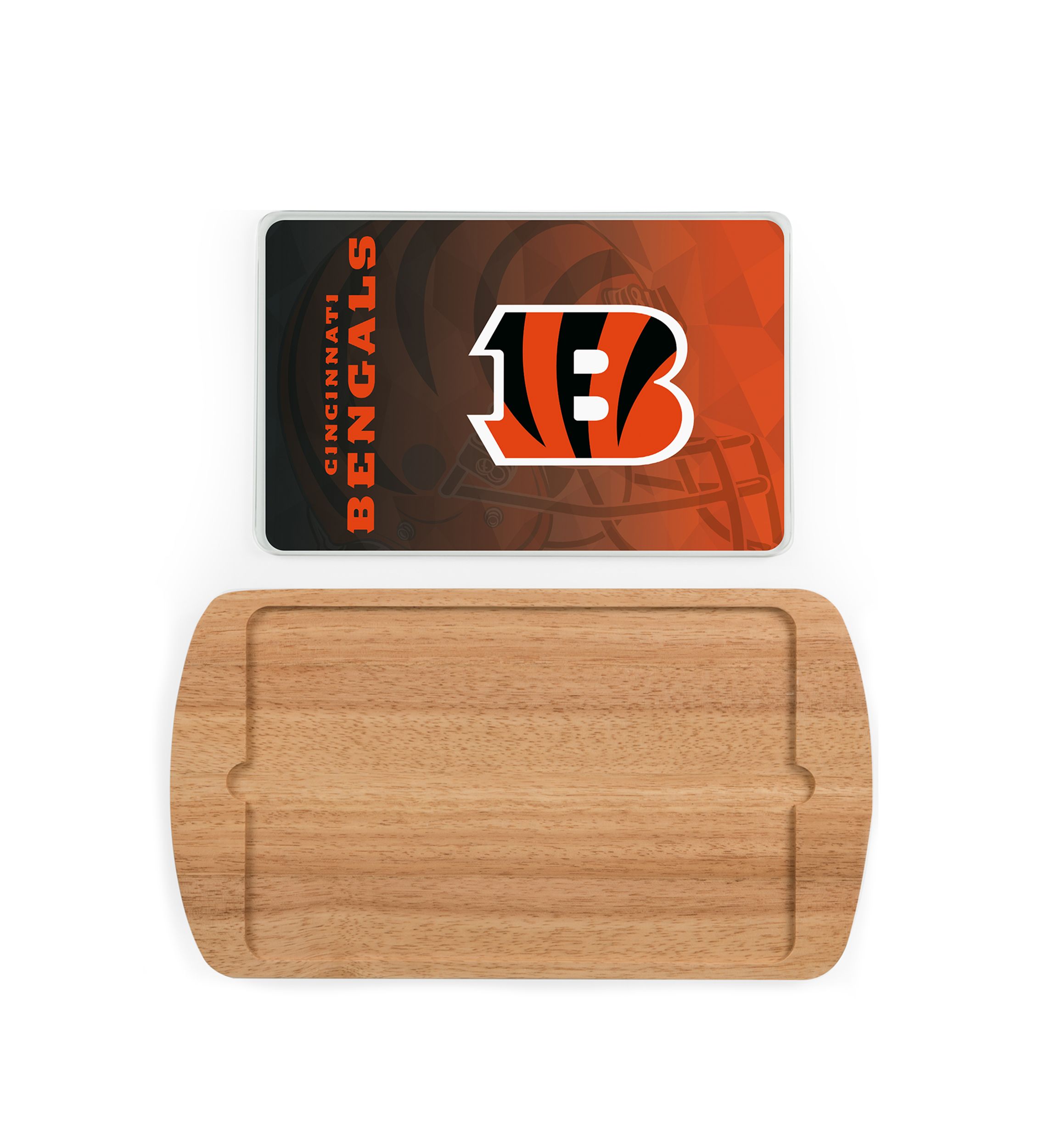 NFL Cincinnati Bengals Billboard Glass Top Serving Tray