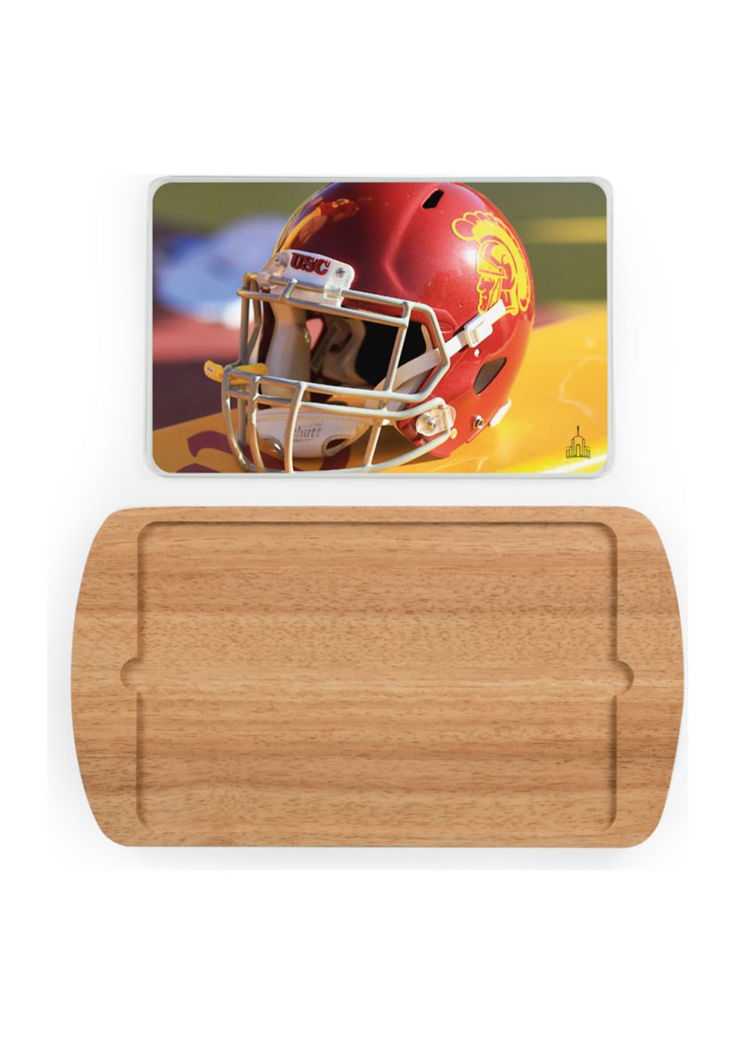 NCAA USC Trojans Billboard Glass Top Serving Tray