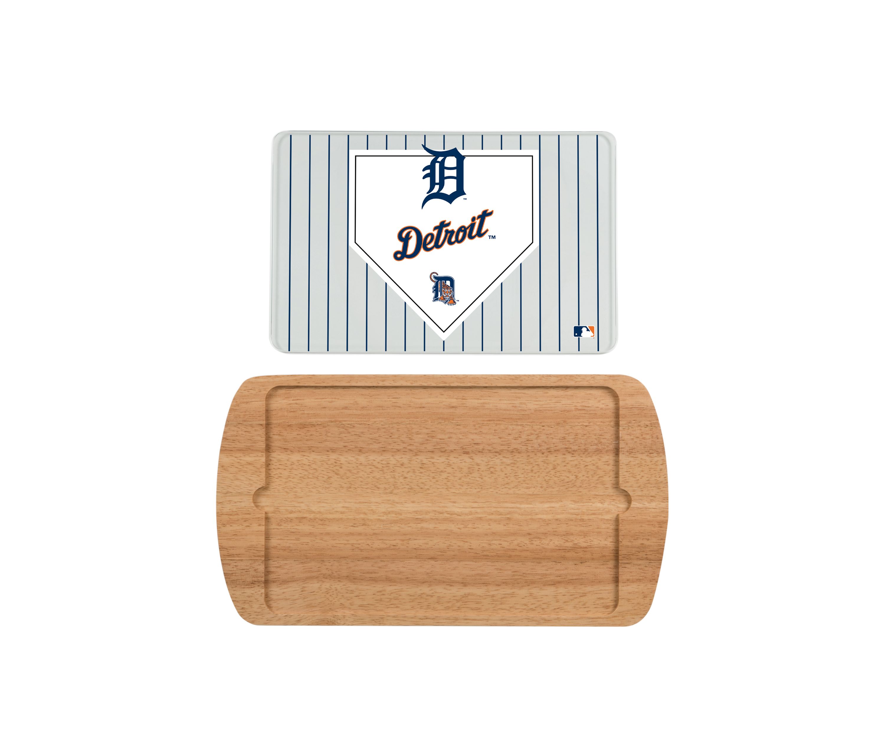 MLB Detroit Tigers Billboard Glass Top Serving Tray