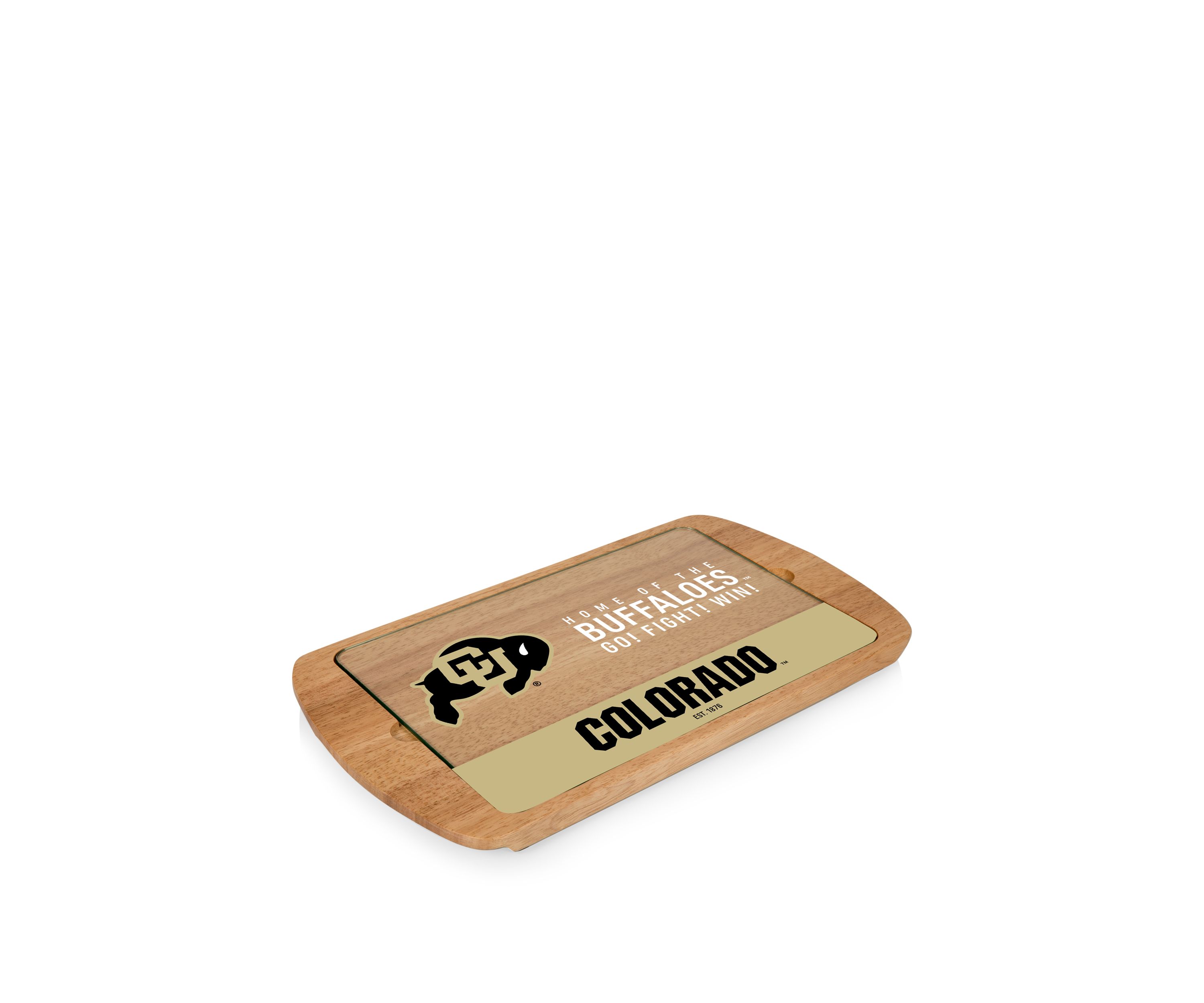 NCAA Colorado Buffaloes Billboard Glass Top Serving Tray