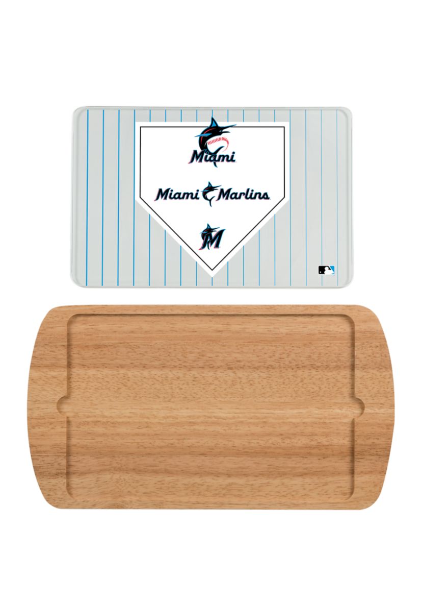 MLB Miami Marlins Billboard Glass Top Serving Tray