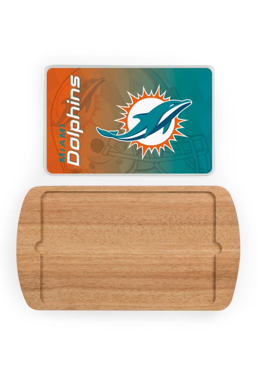 NFL Miami Dolphins Billboard Glass Top Serving Tray