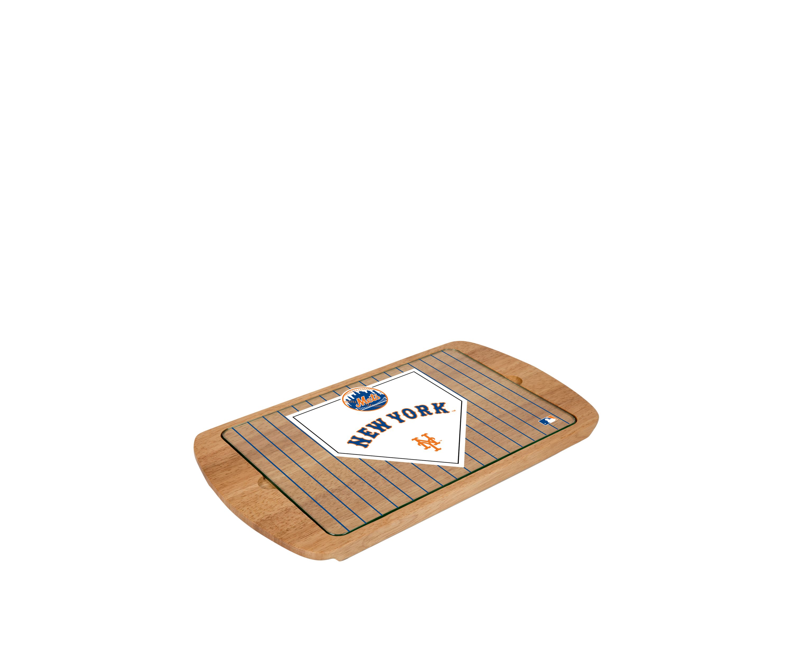 MLB New York Mets Billboard Glass Top Serving Tray