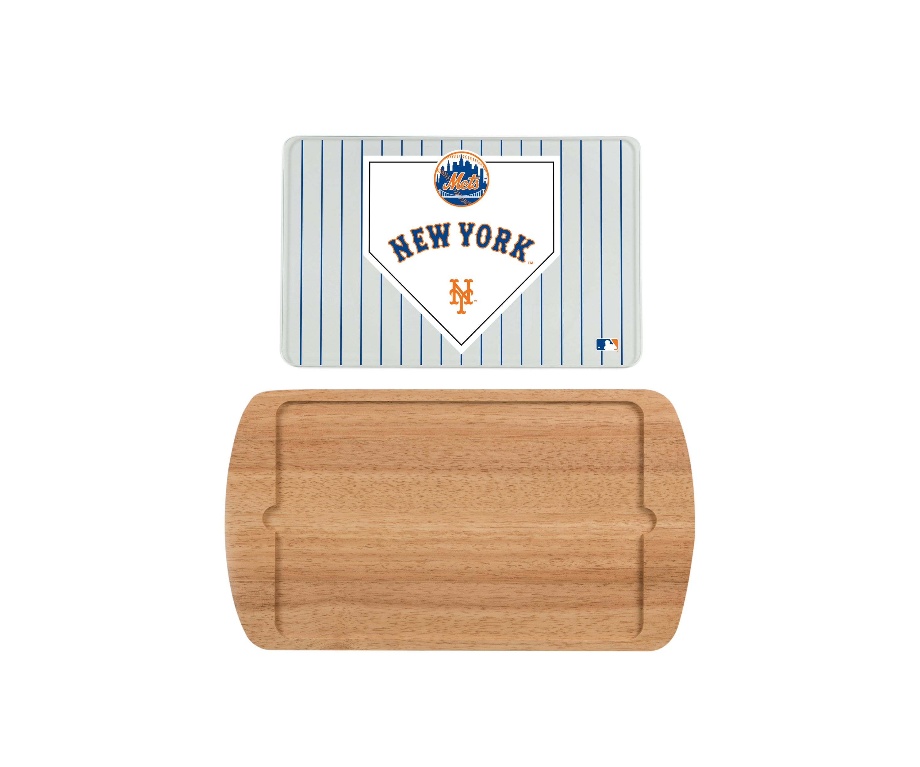 MLB New York Mets Billboard Glass Top Serving Tray