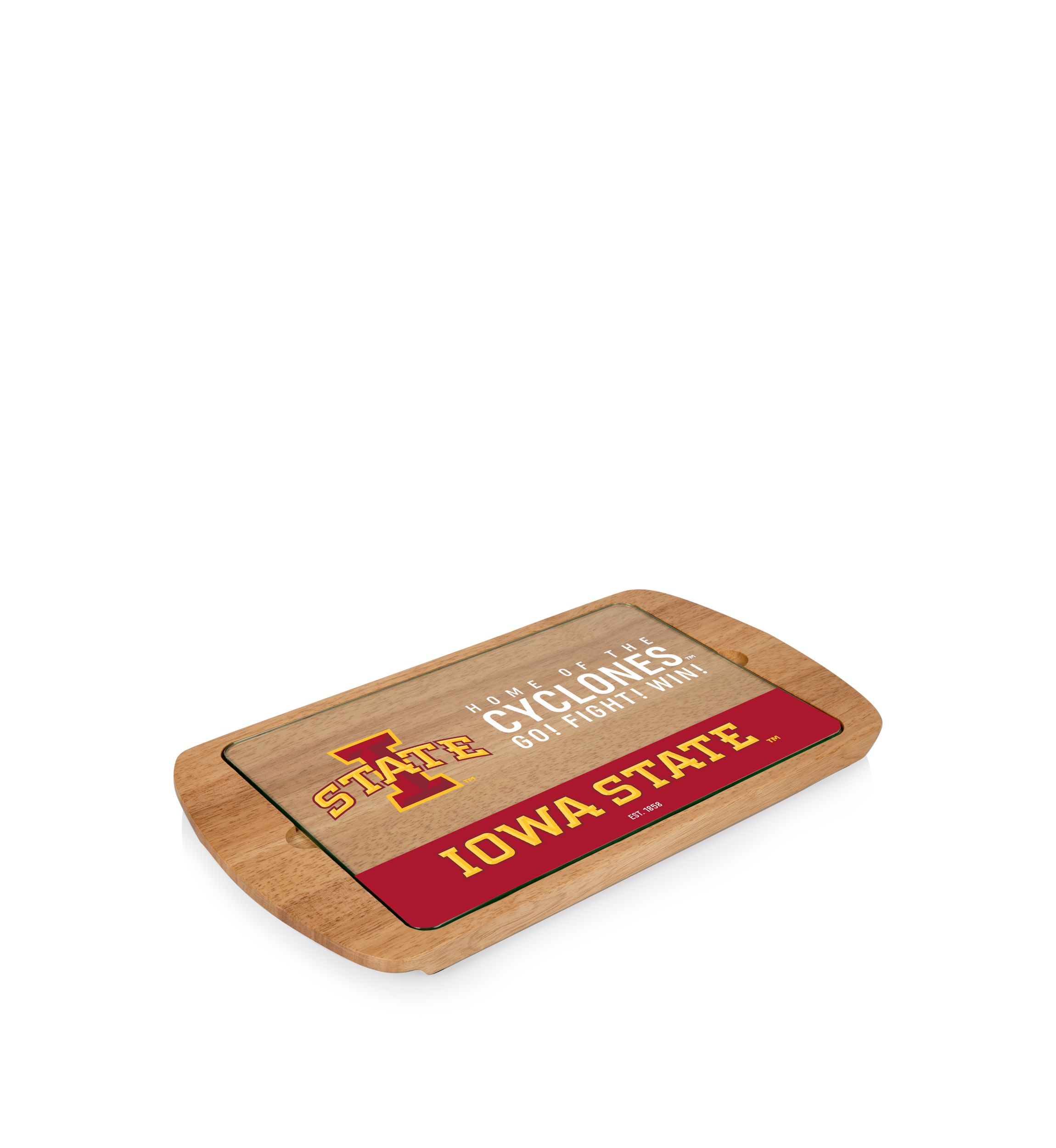 NCAA Iowa State Cyclones Billboard Glass Top Serving Tray
