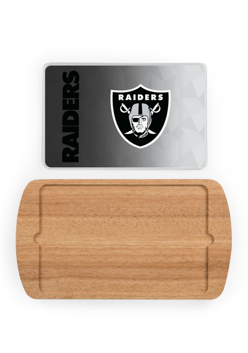 NFL Oakland Raiders Billboard Glass Top Serving Tray