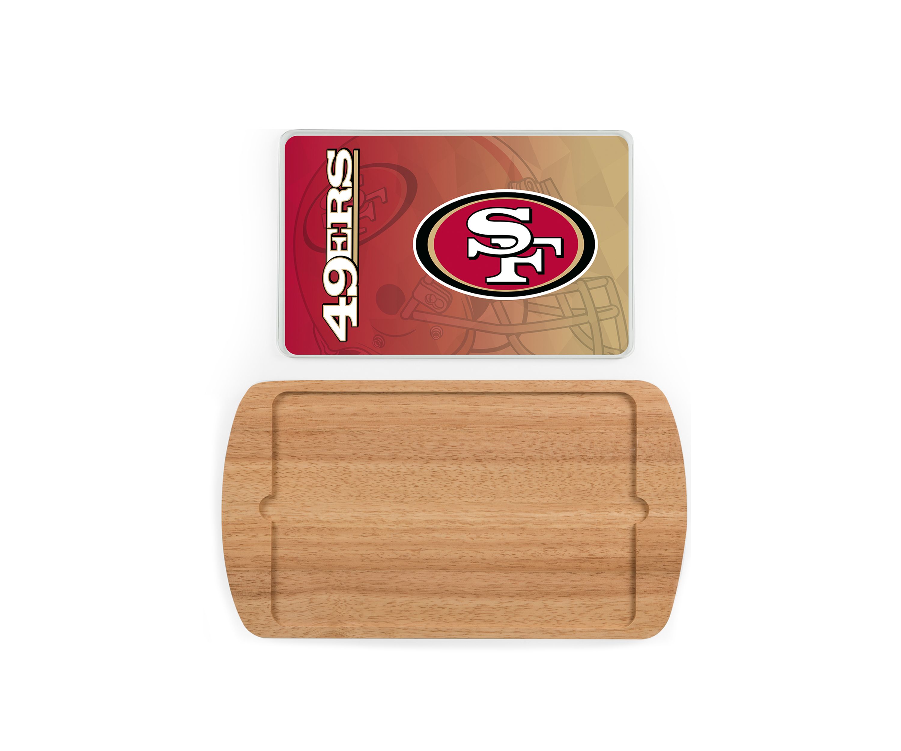 NFL San Francisco 49ers Billboard Glass Top Serving Tray