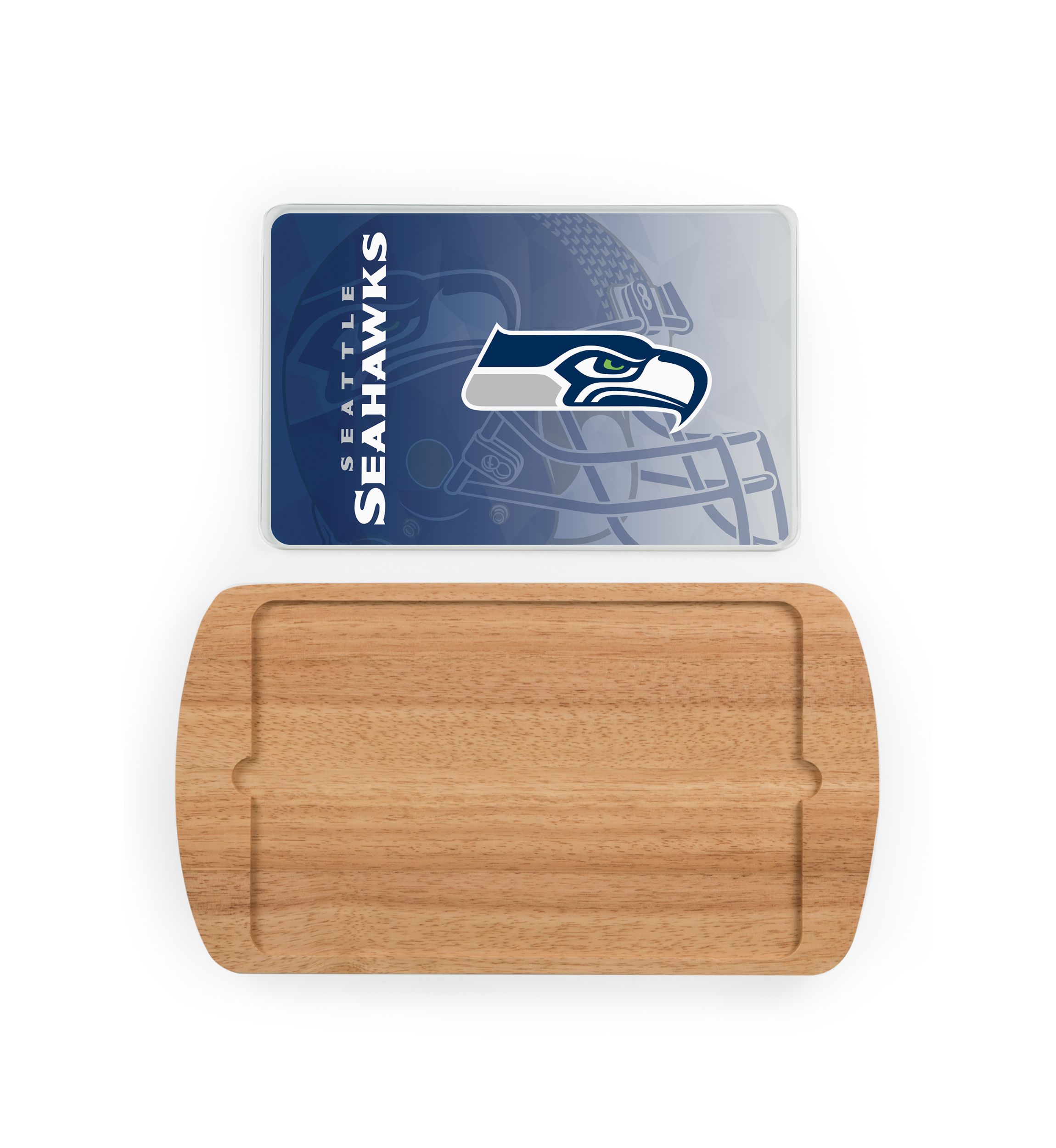 NFL Seattle Seahawks Billboard Glass Top Serving Tray