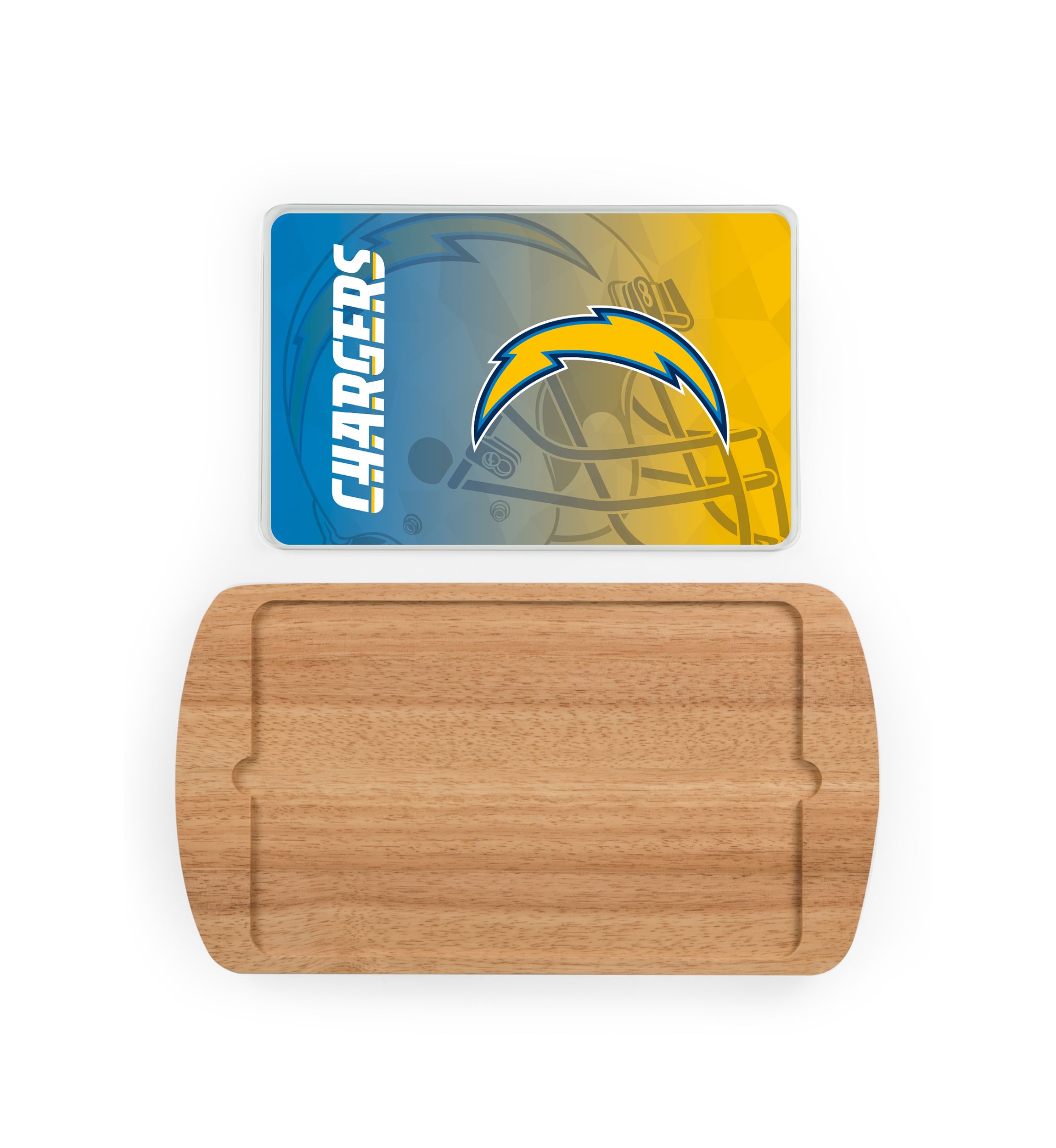 NFL Los Angeles Chargers Billboard Glass Top Serving Tray