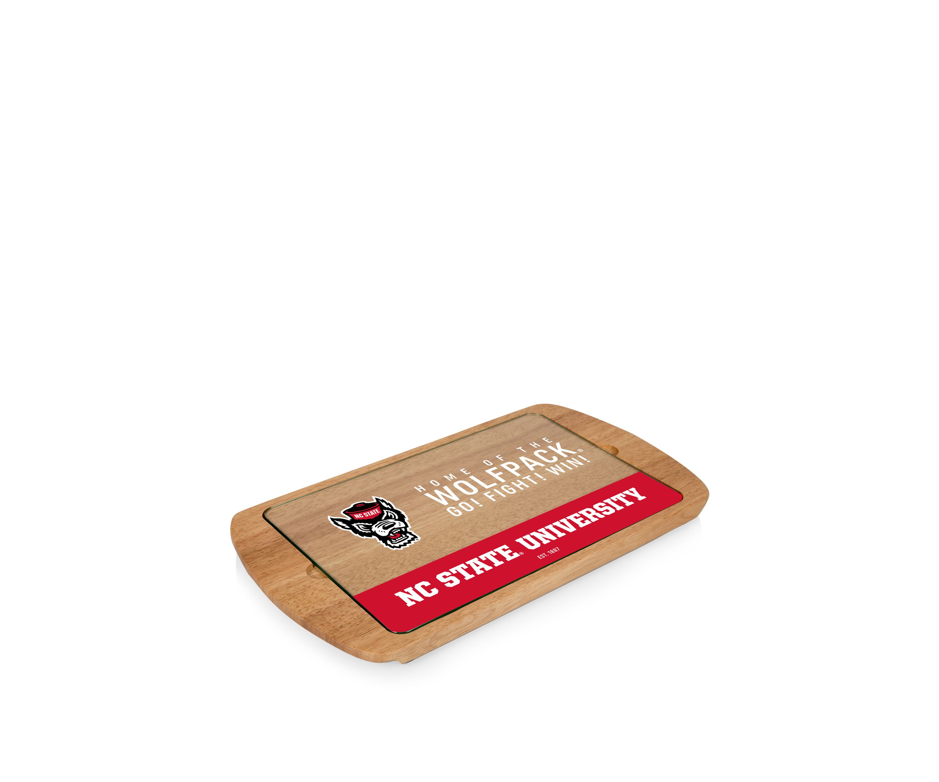 NCAA NC State Wolfpack Billboard Glass Top Serving Tray