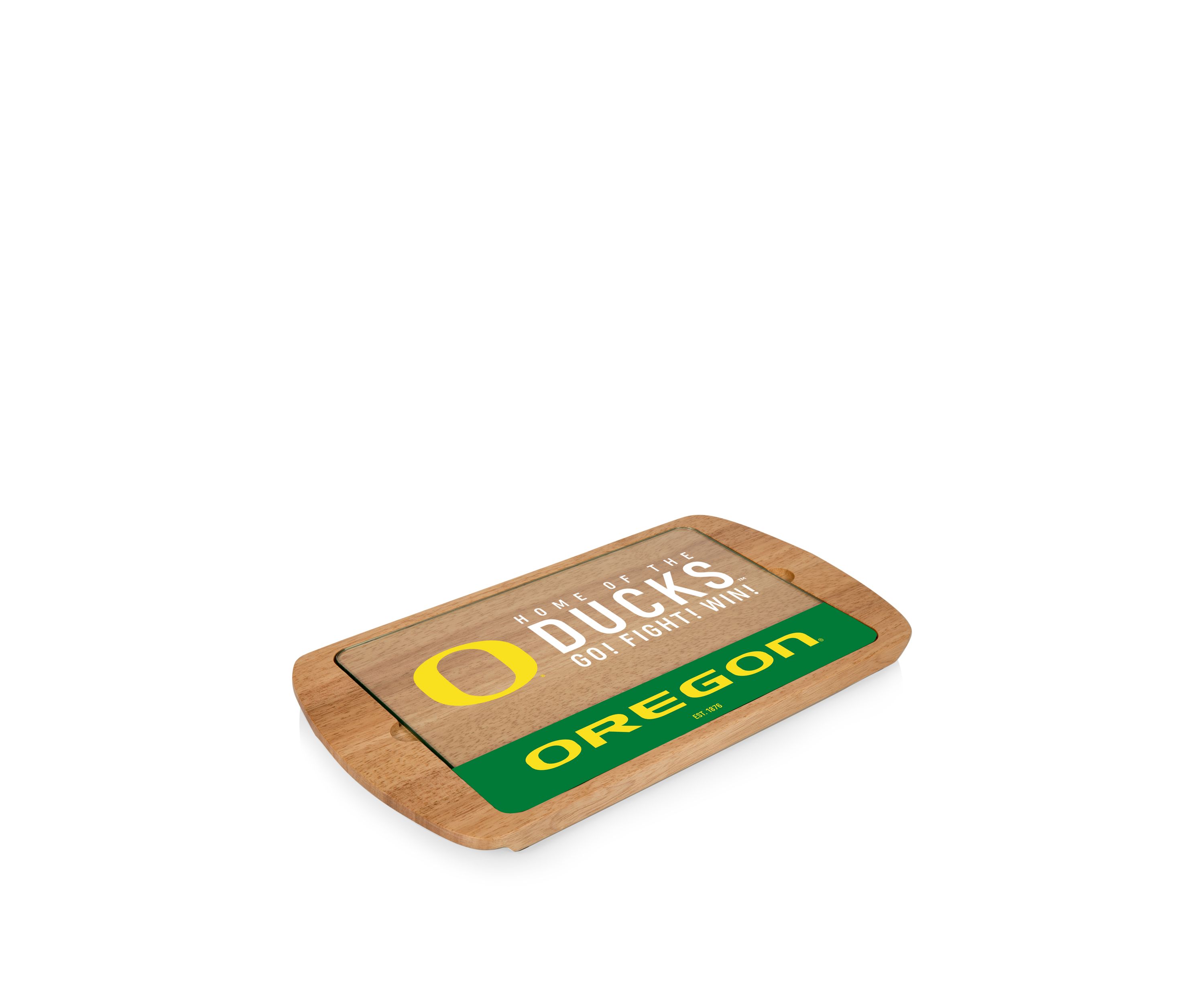 NCAA Oregon Ducks Billboard Glass Top Serving Tray