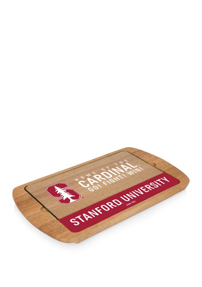 NCAA Stanford Cardinals Billboard Glass Top Serving Tray