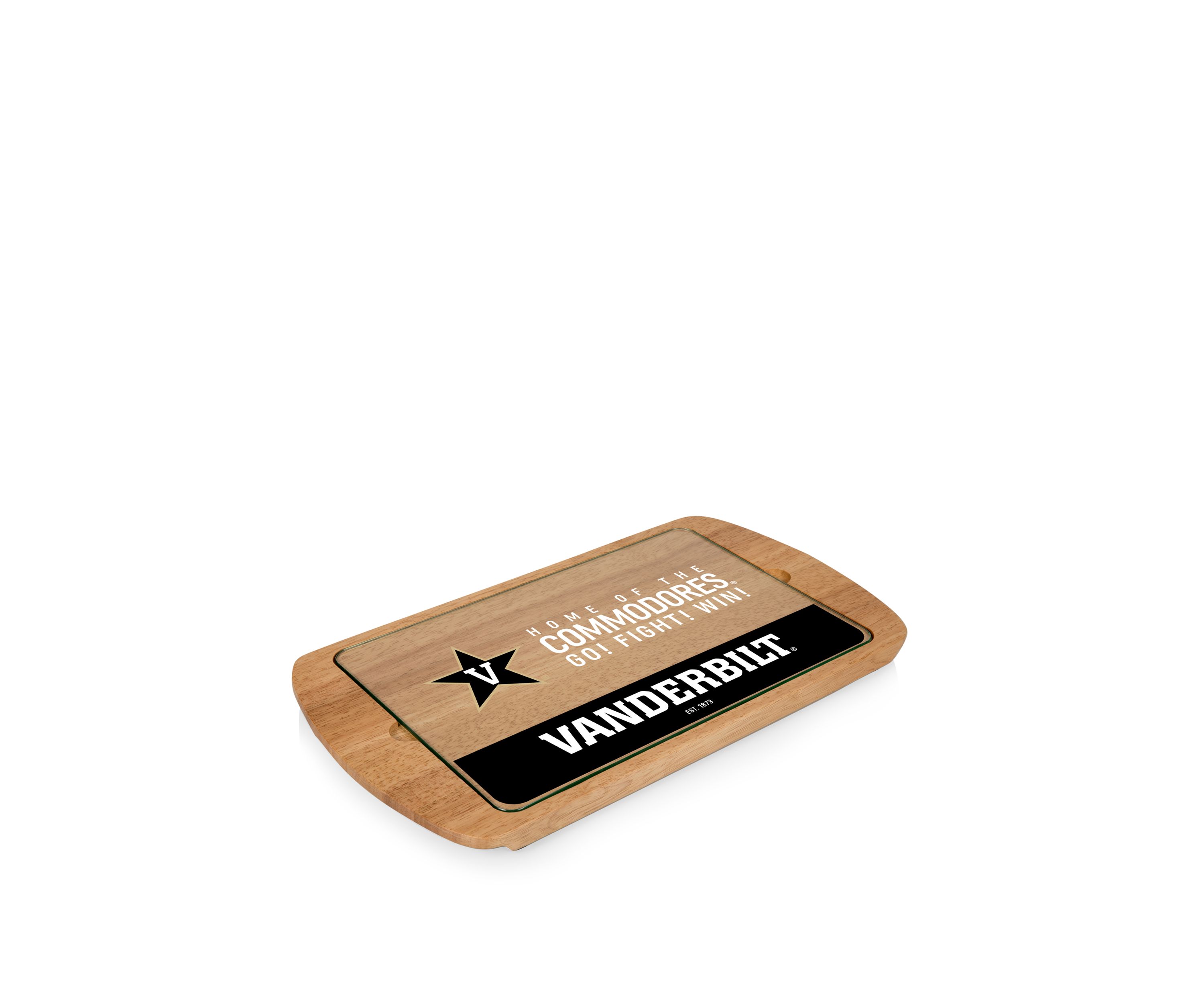 NCAA Vanderbilt Commodores Billboard Glass Top Serving Tray