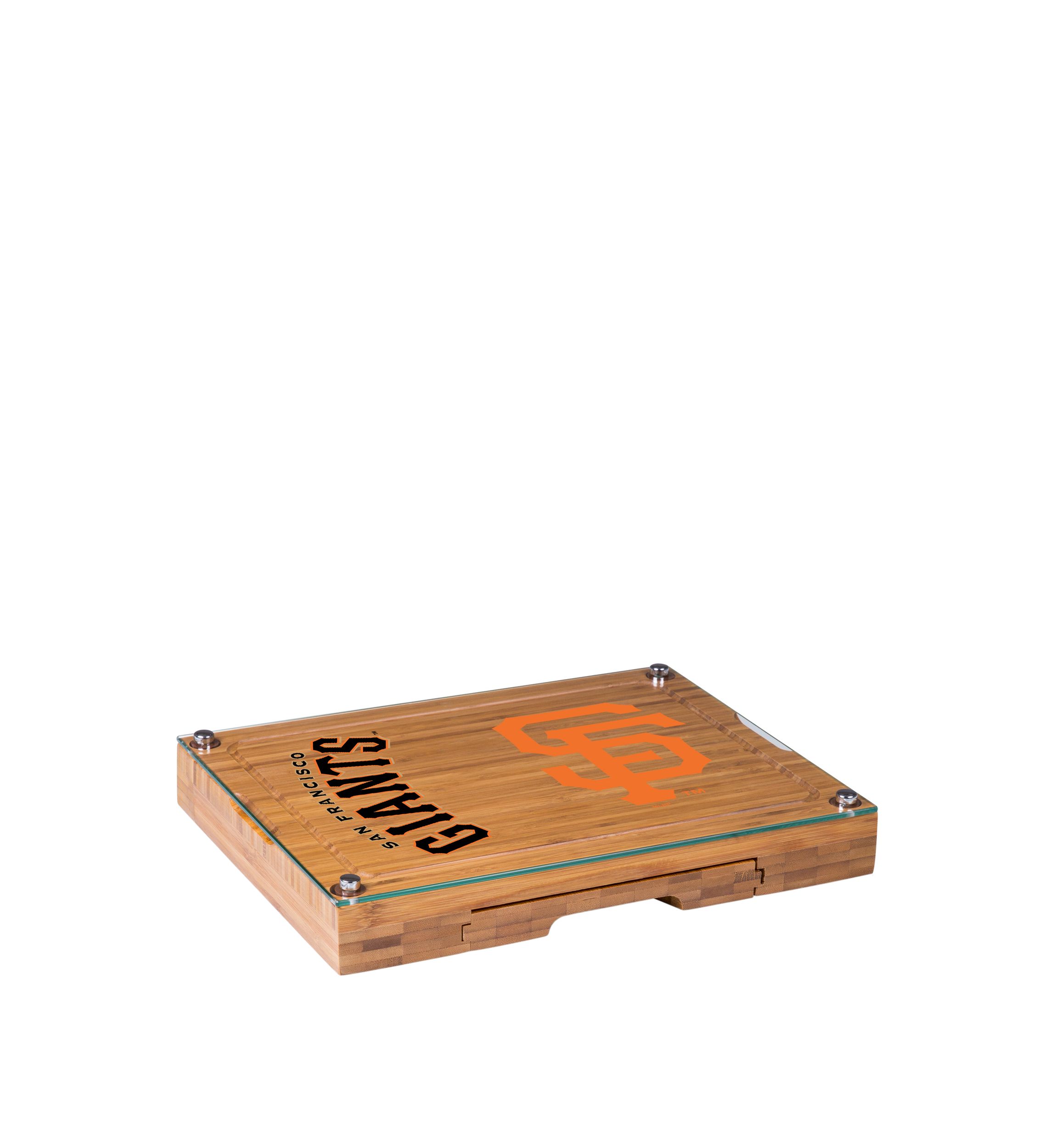MLB San Francisco Giants Concerto Glass Top Cheese Cutting Board & Tools Set