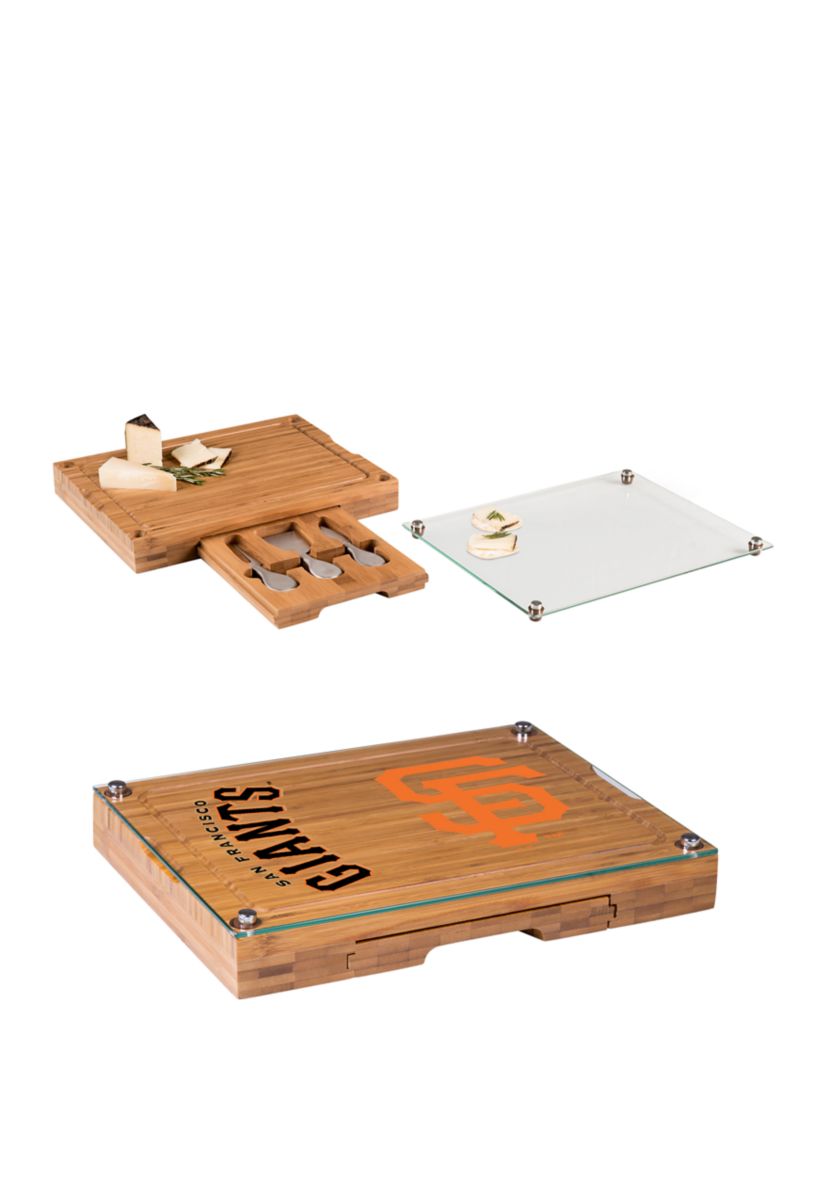 MLB San Francisco Giants Concerto Glass Top Cheese Cutting Board & Tools Set