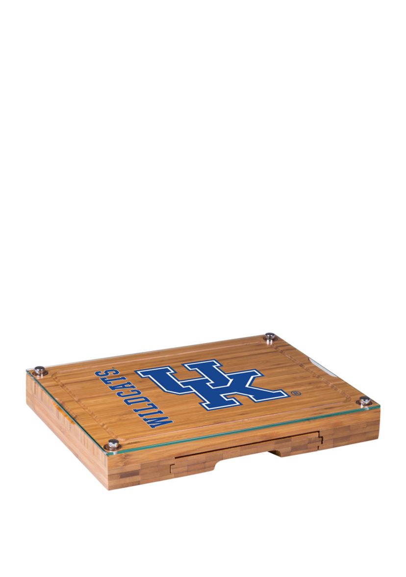 NCAA Kentucky Wildcats Concerto Glass Top Cheese Cutting Board & Tools Set