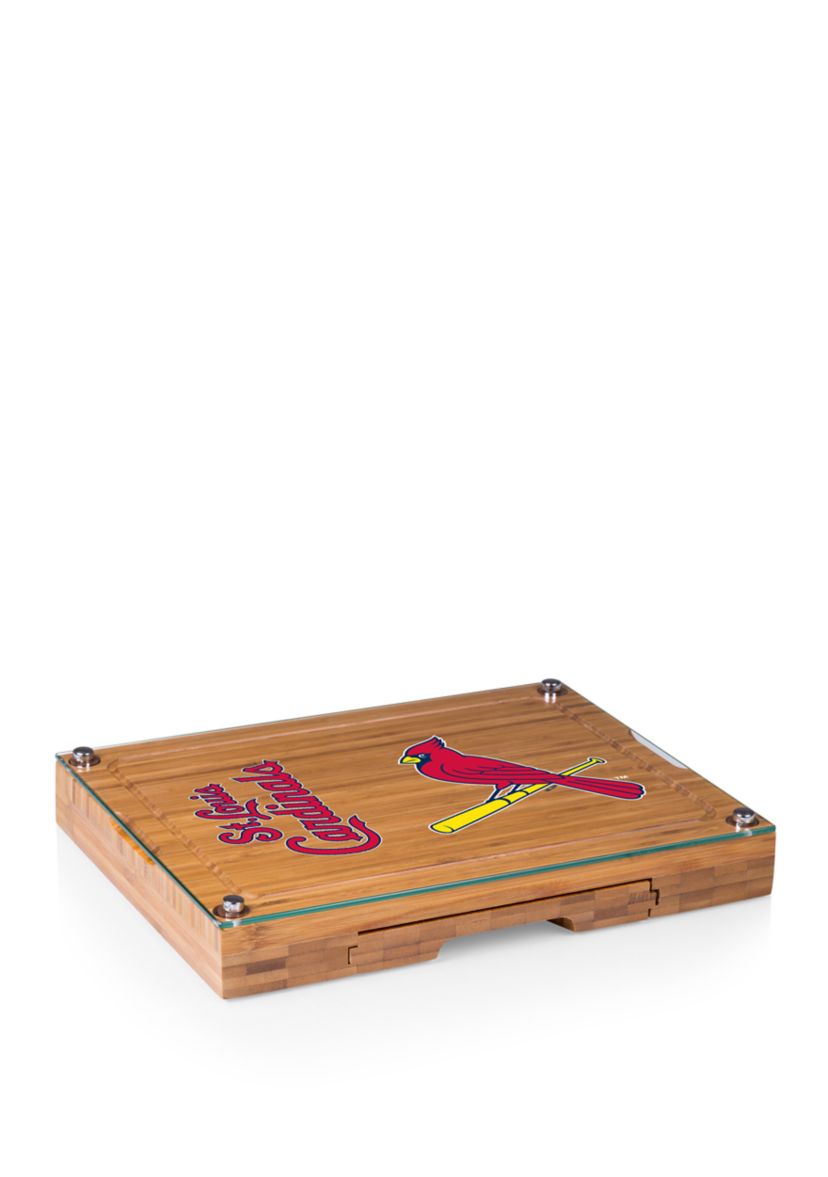 MLB St. Louis Cardinals Concerto Glass Top Cheese Cutting Board & Tools Set