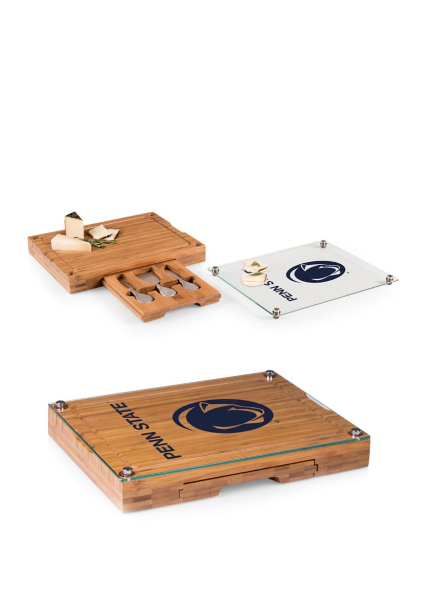 NCAA Penn State Nittany Lions Concerto Glass Top Cheese Cutting Board & Tools Set