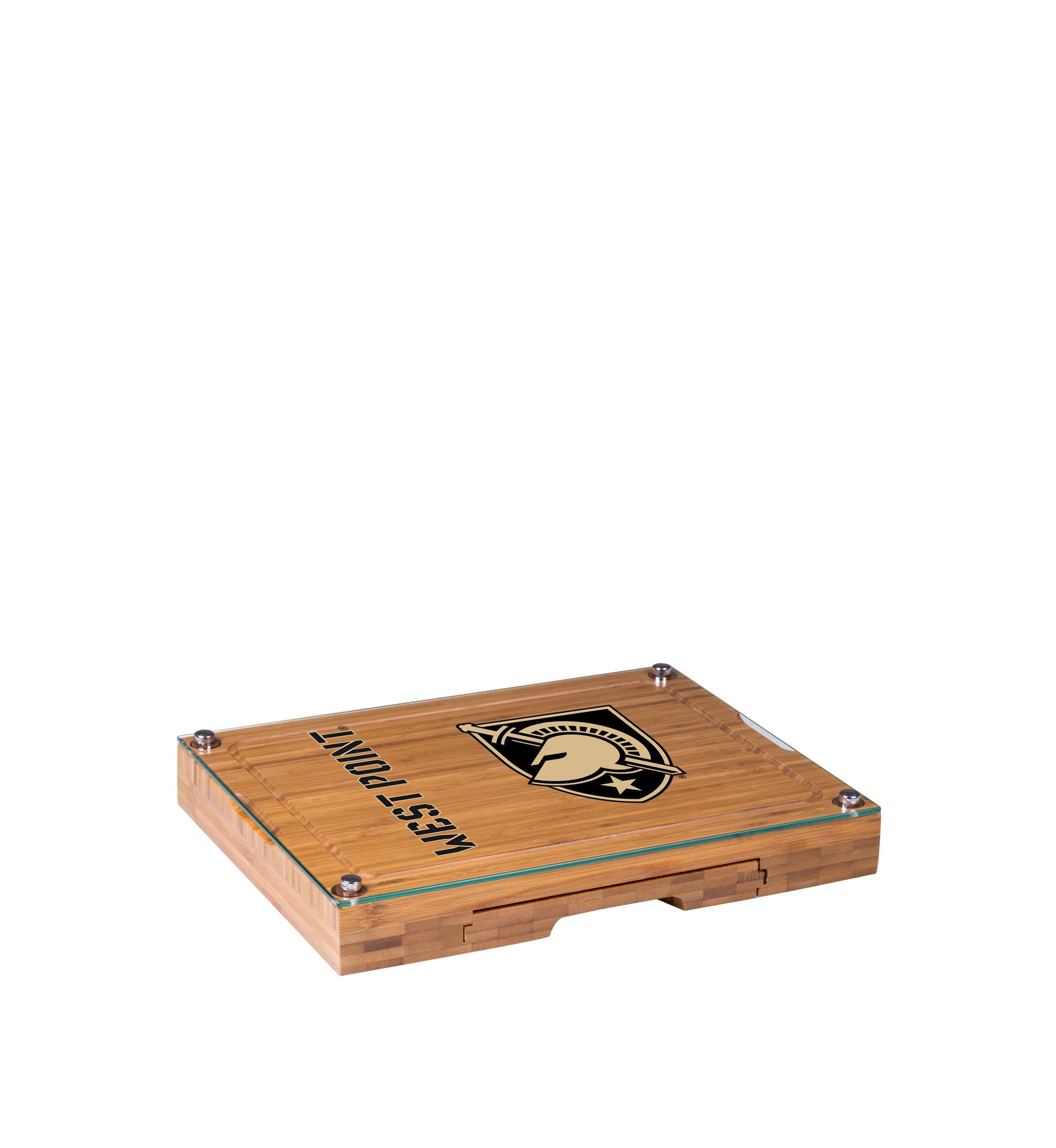 NCAA West Point Black Knights Concerto Glass Top Cheese Cutting Board & Tools Set