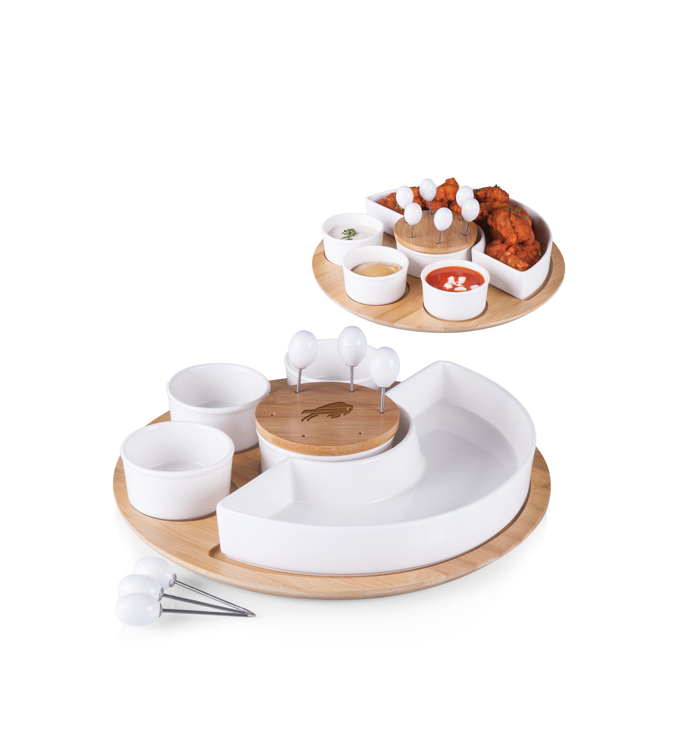 NFL Buffalo Bills Symphony Appetizer Serving Tray Set