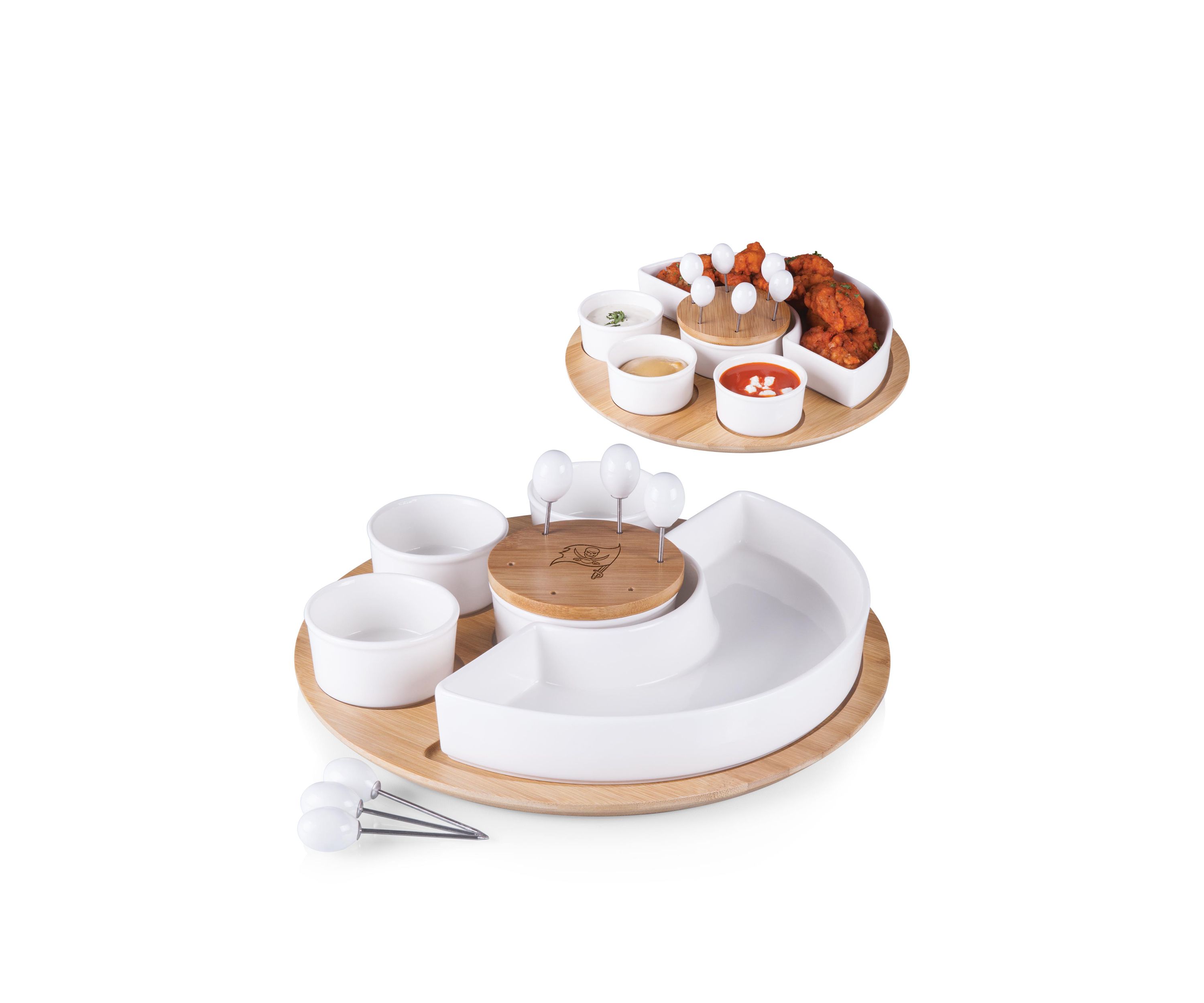 NFL Tampa Bay Buccaneers Symphony Appetizer Serving Tray Set