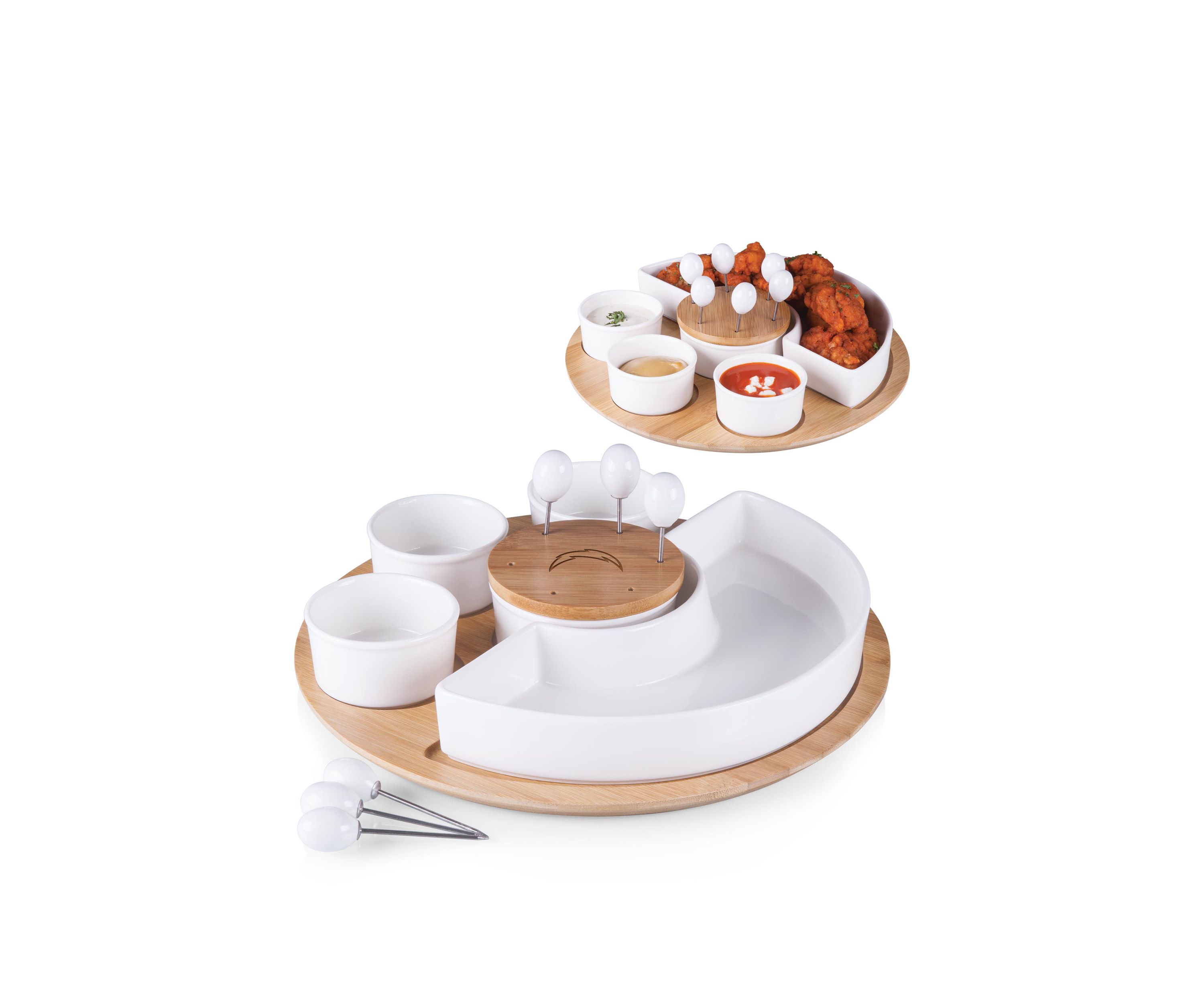 NFL Los Angeles Chargers Symphony Appetizer Serving Tray Set