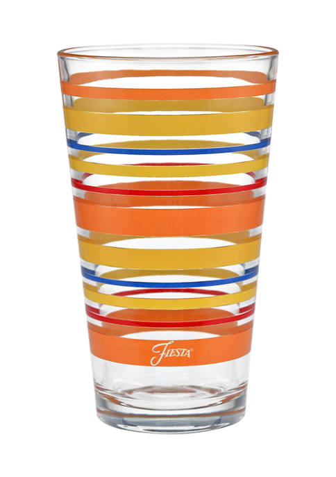 Sienna Sunset Stripes 16-Ounce Highball Glass