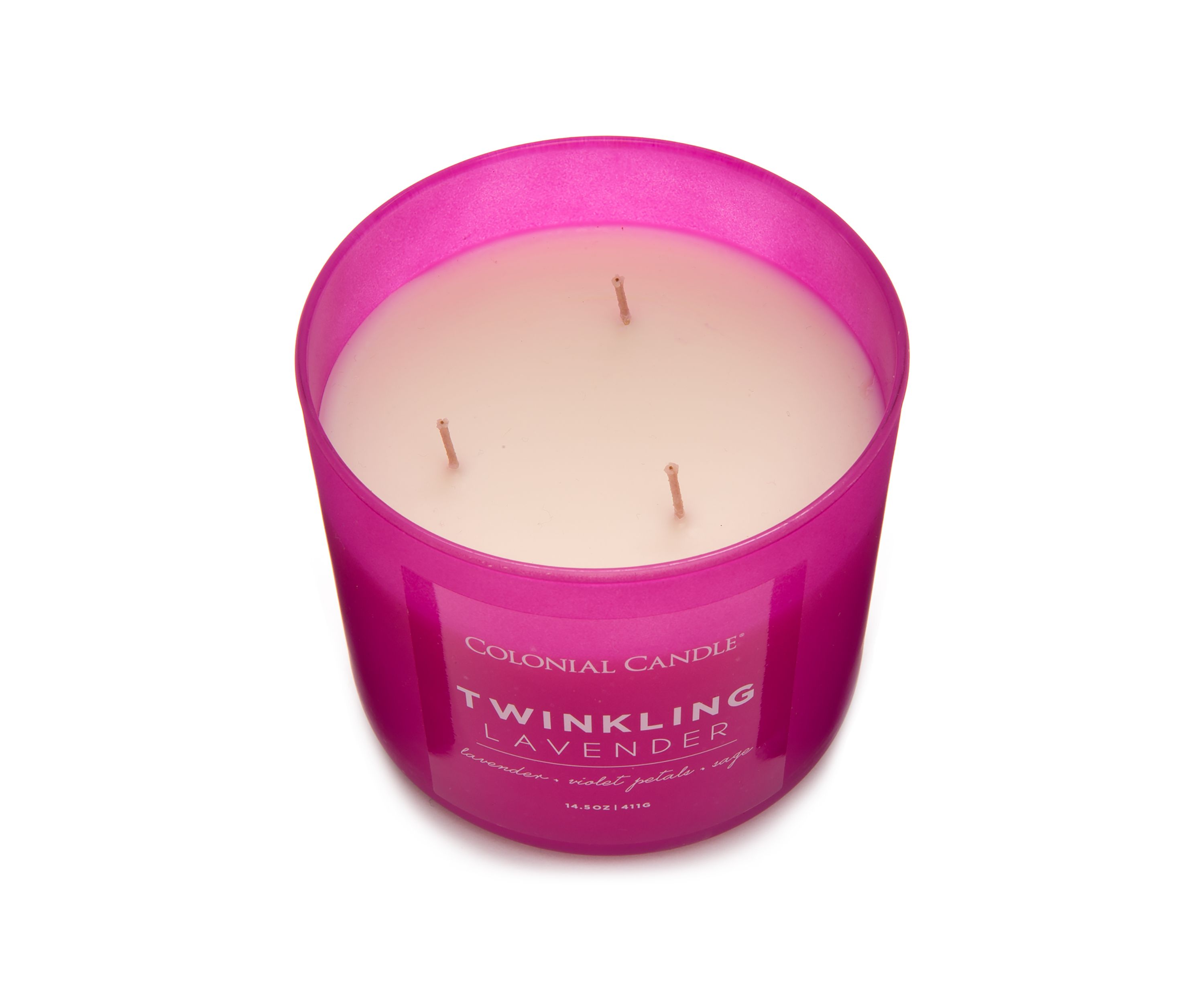 14.5 Ounce Pop of Color Candle - Twinkling Lavender