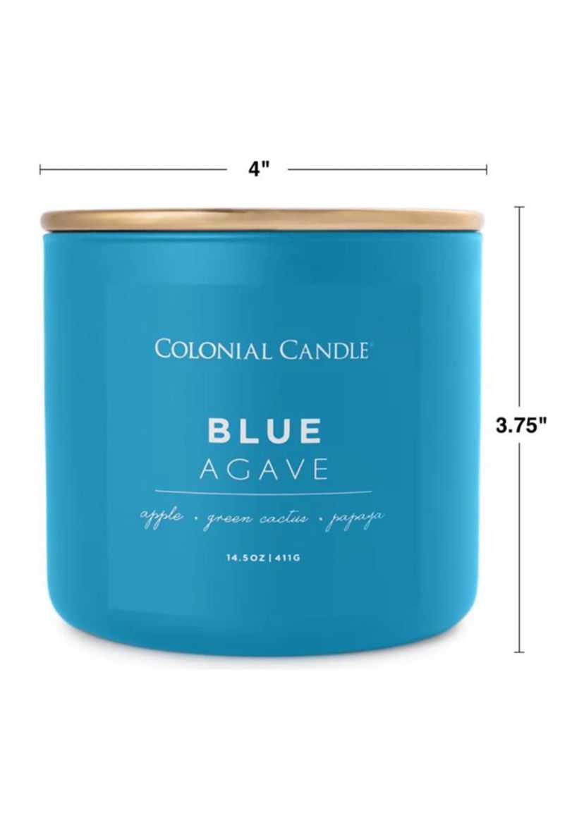 Pop of Color Blue Agave Scented Candle