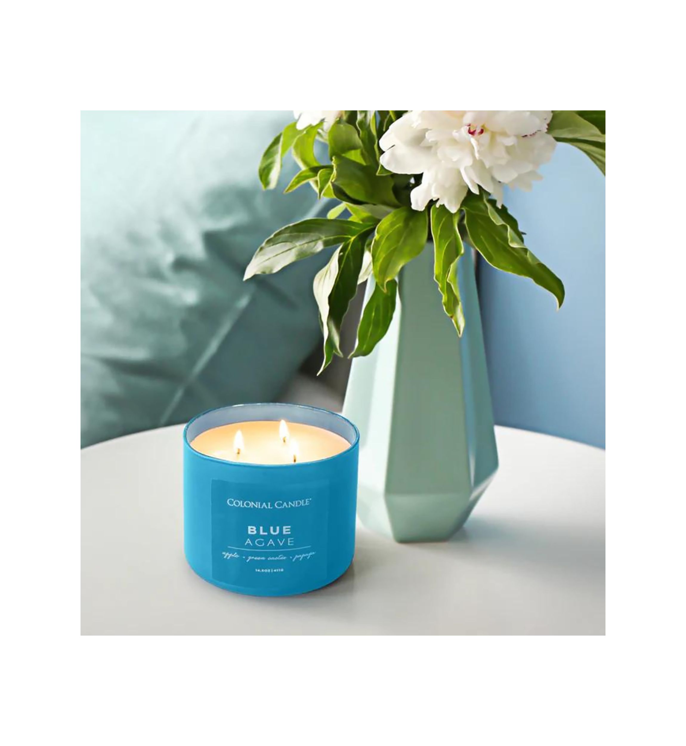 Pop of Color Blue Agave Scented Candle