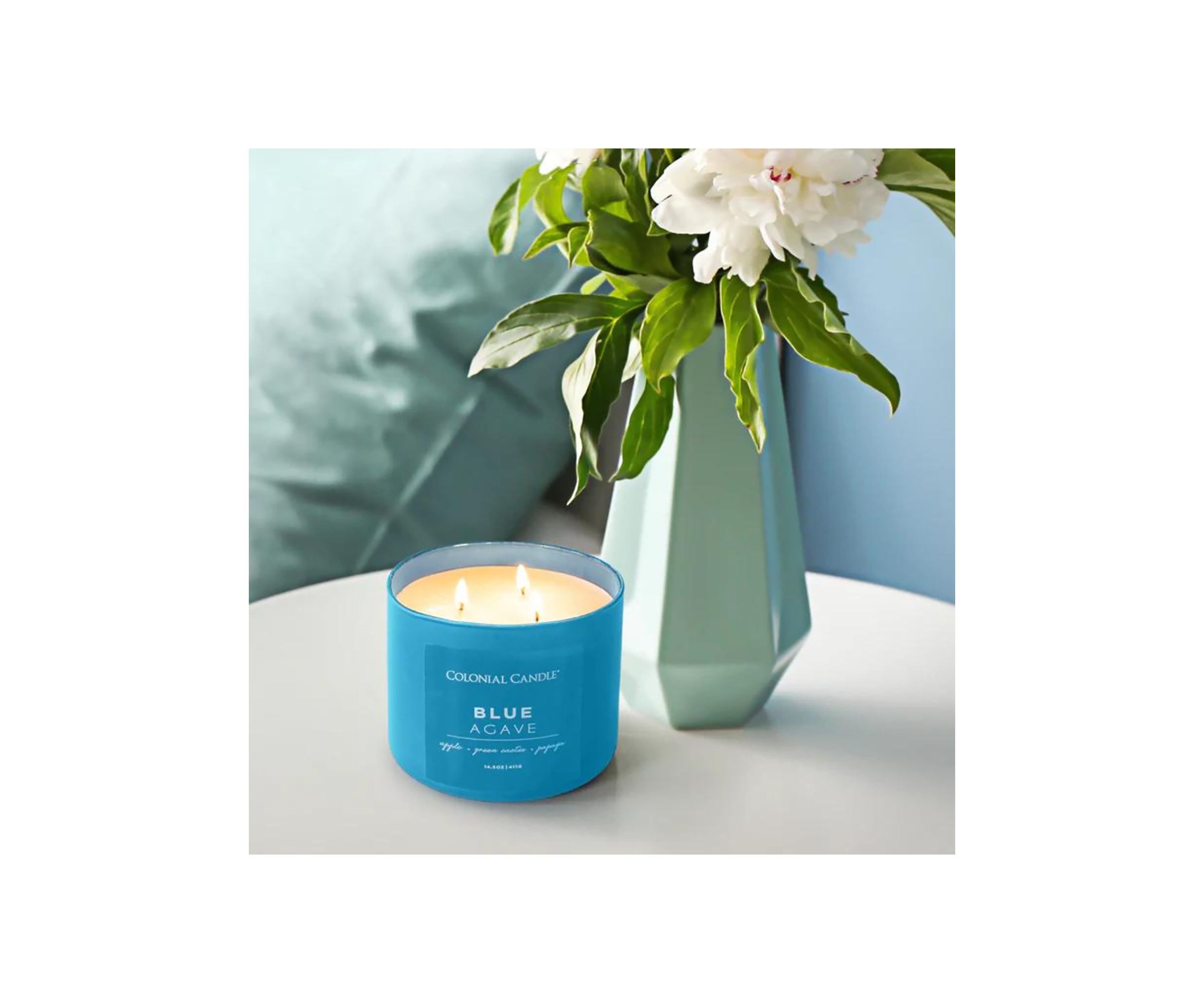 Pop of Color Blue Agave Scented Candle