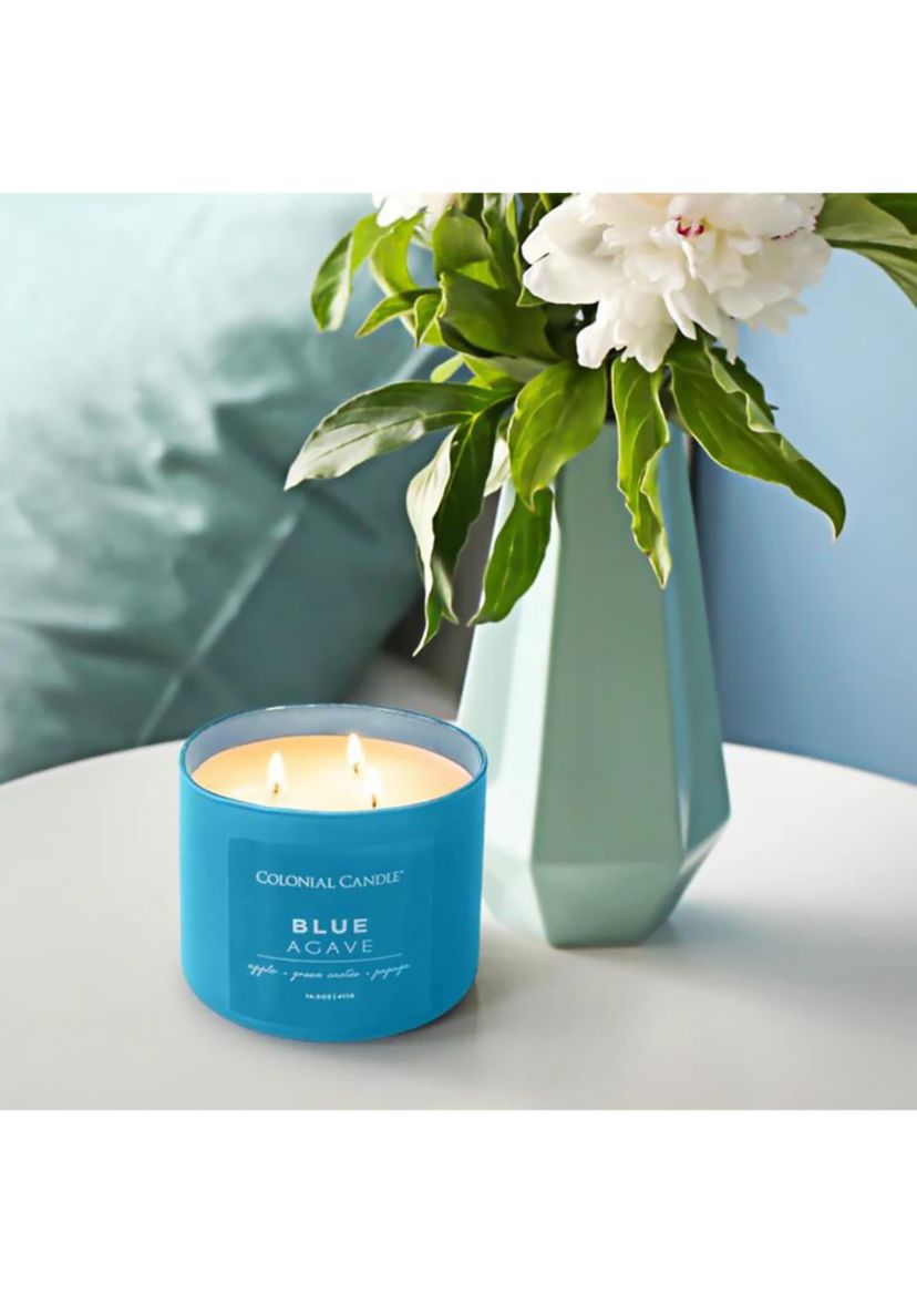 Pop of Color Blue Agave Scented Candle