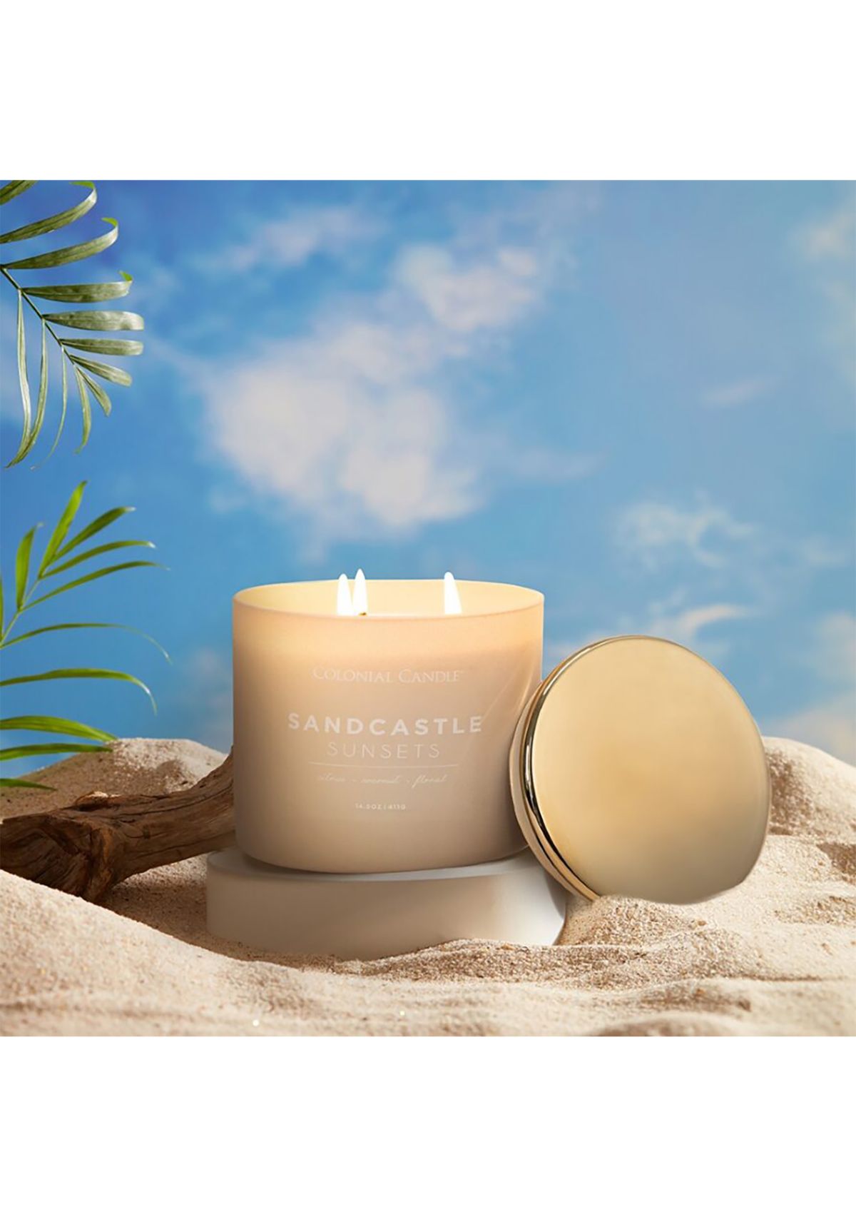 Pop of Color Sandcastle Sunsets Candle