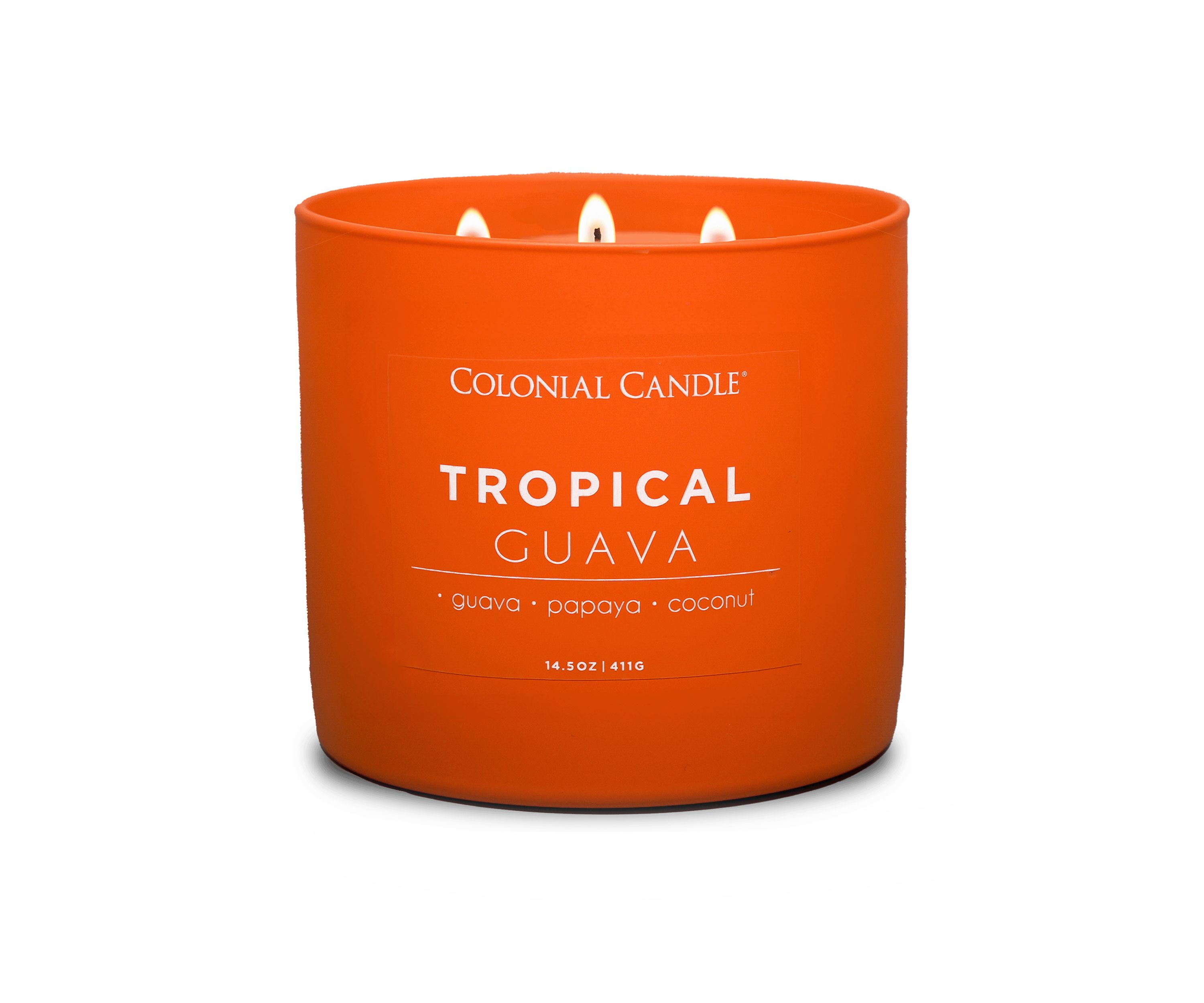Pop of Color Tropical Guava Scented Candle