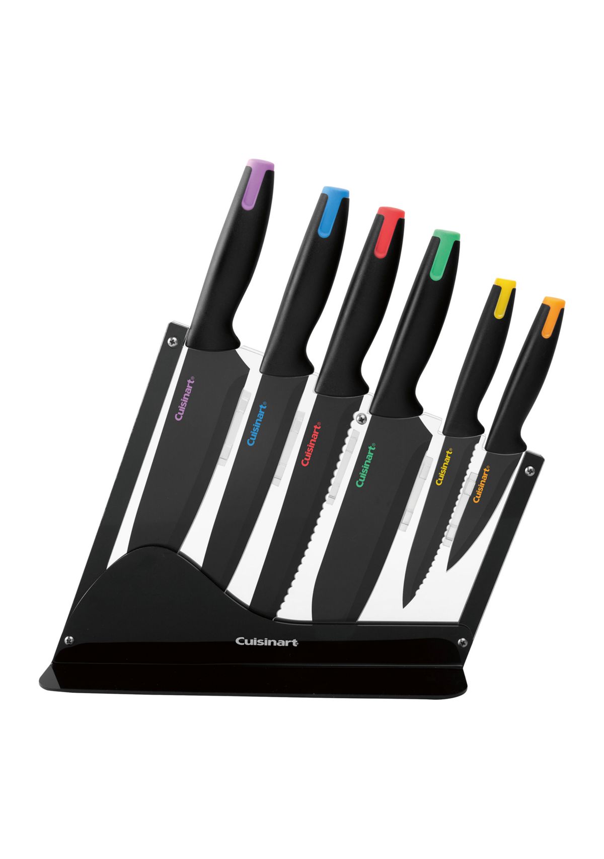 7-Piece Ceramic Coated Cutlery Set in Acrylic Block
