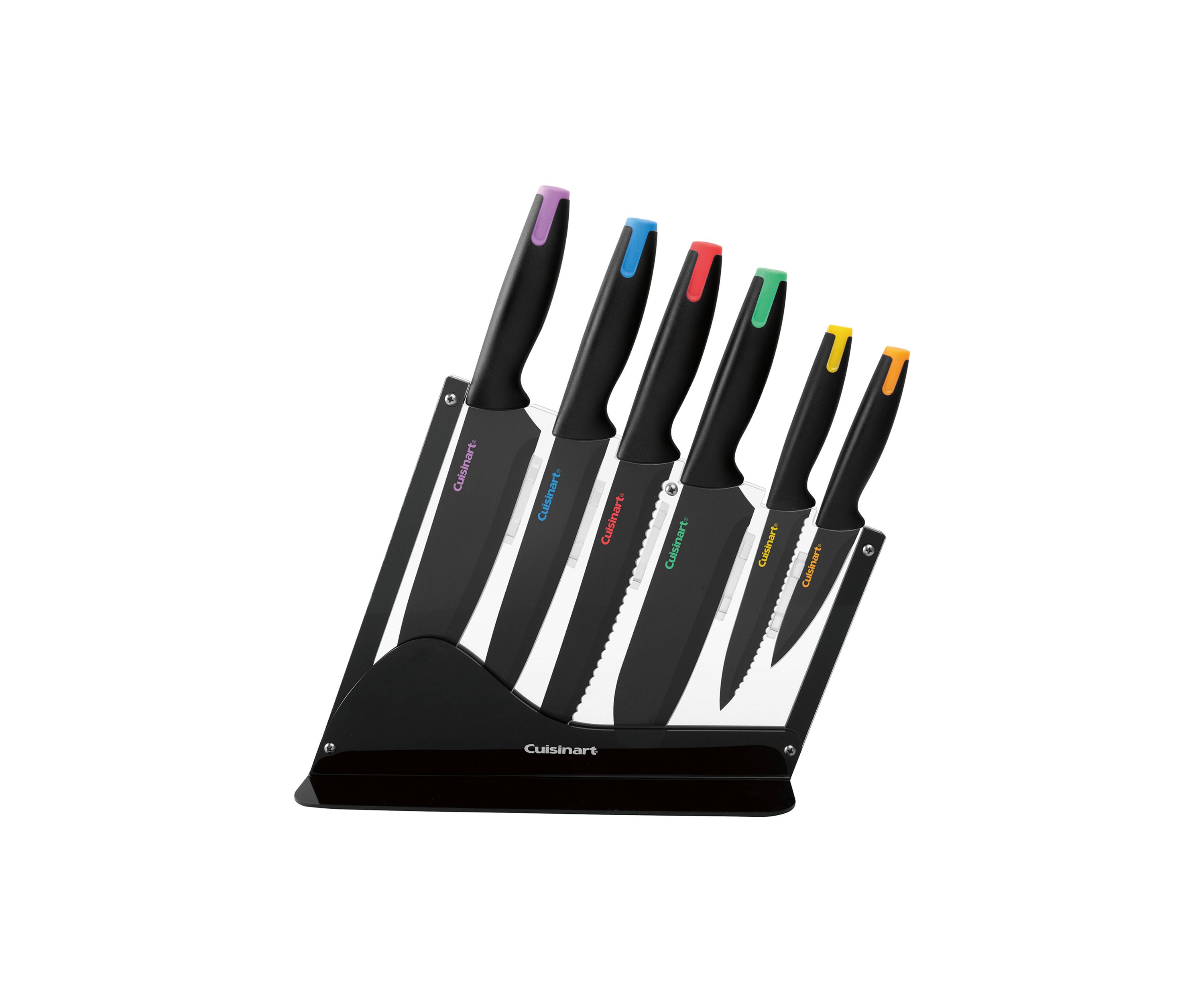 7-Piece Ceramic Coated Cutlery Set in Acrylic Block