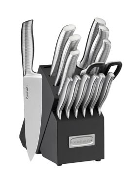 7pc Ceramic Coated Cutlery Set in Acrylic Block